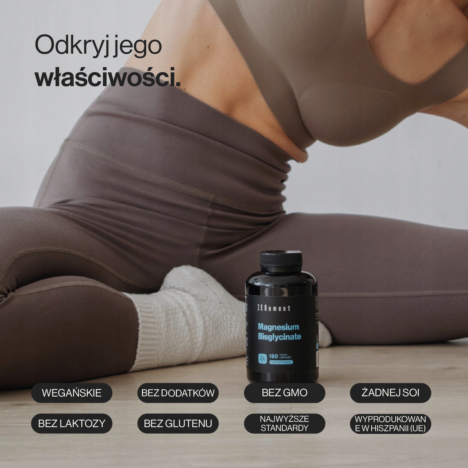 Magnesium Glycinate (Bisglycinate) | 180 Vegan Premium Magnesium Capsules Manufacturer code Z-23MB01