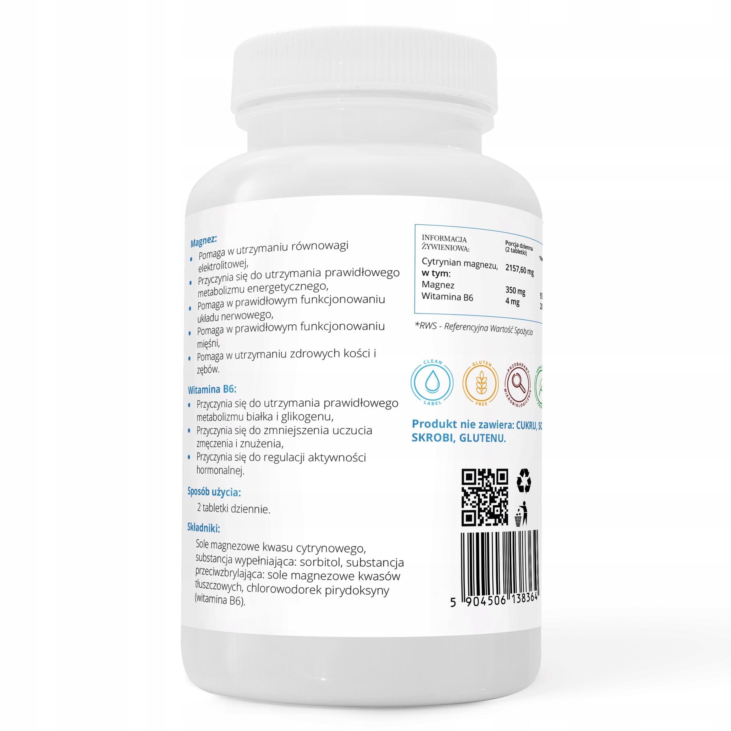 Magnesium STRONG+B6 Contractions Stress STRONG 120 tablets Vege Manufacturer code Magnez STRONG + B6 120 tabletek