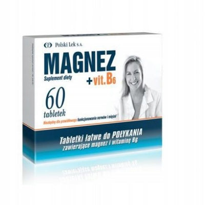 Magnesium + Vitamin B6, for the nervous system, 60 tablets