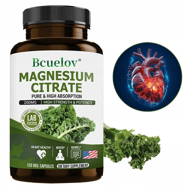 Magnesium citrate 120 capsules - Cardiovascular health... EAN (GTIN) 074283924384