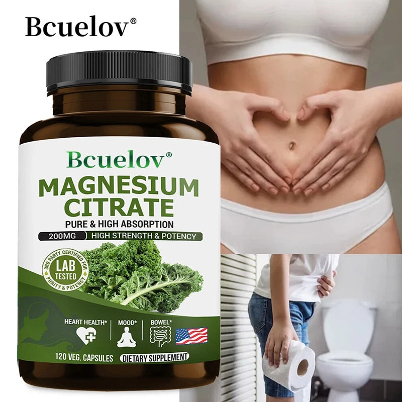 Magnesium citrate 120 capsules - Cardiovascular health... Manufacturer code Bcuelov