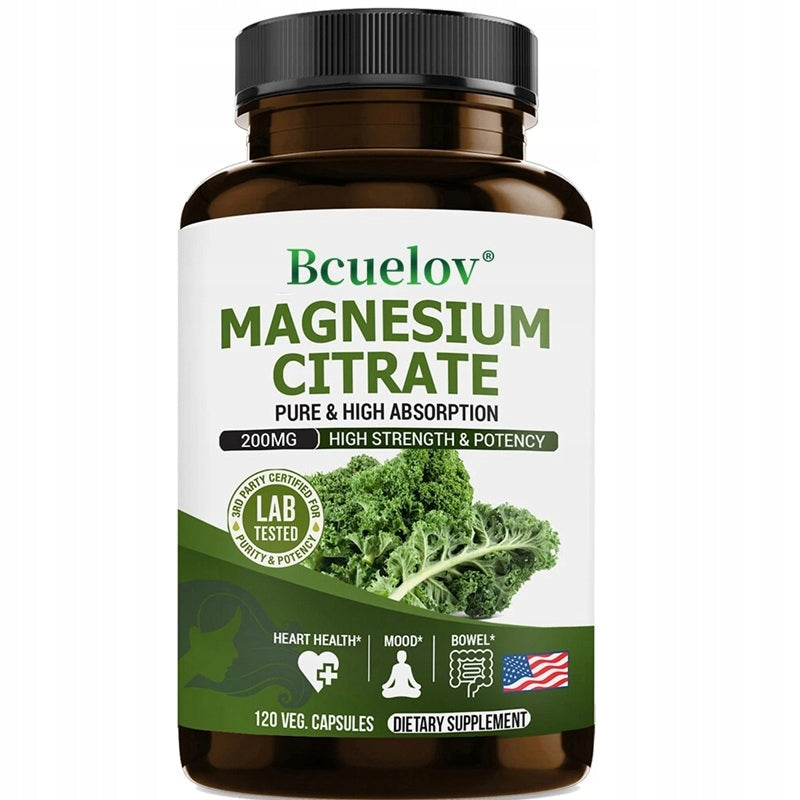 Magnesium citrate 120 capsules - Cardiovascular health...