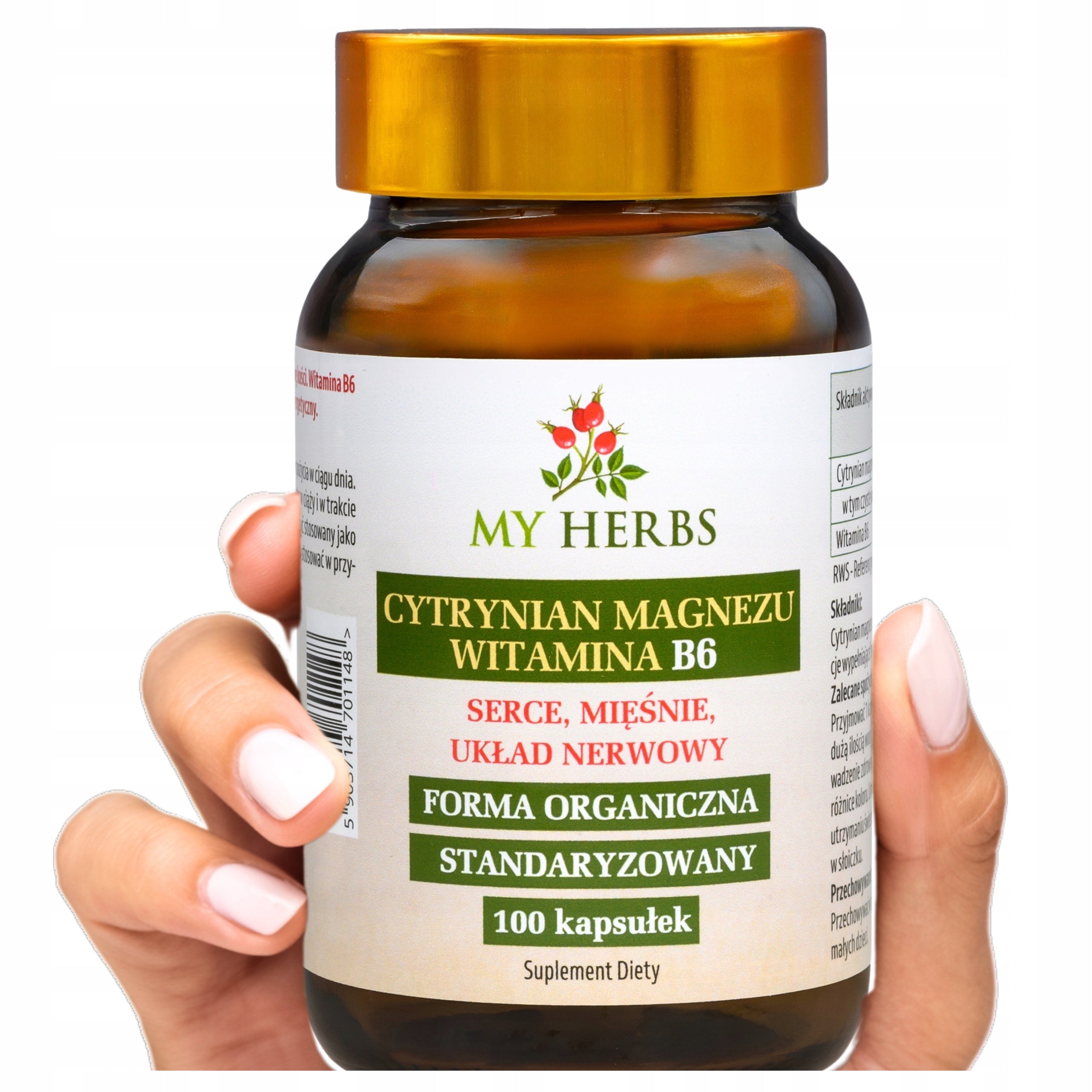 Magnesium citrate vitamin b6 100pcs 33 days nerves heart magb6 power