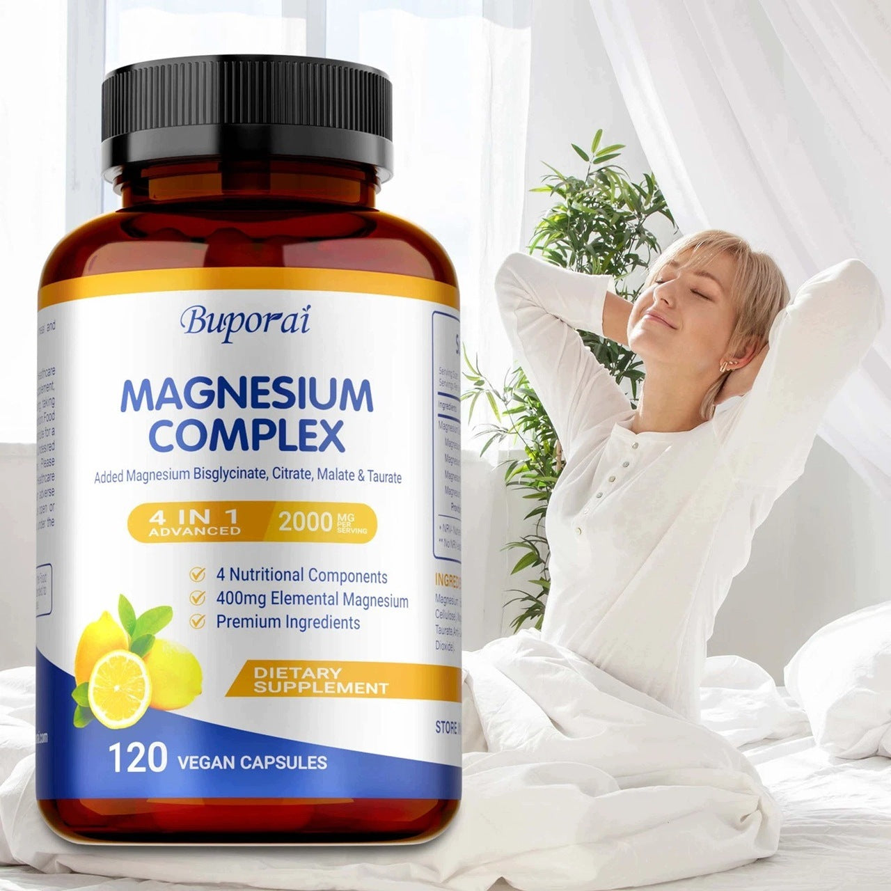 Magnesium complex – ultra strong, maximum absorption, sleep, nerves and healthy Packaging status original