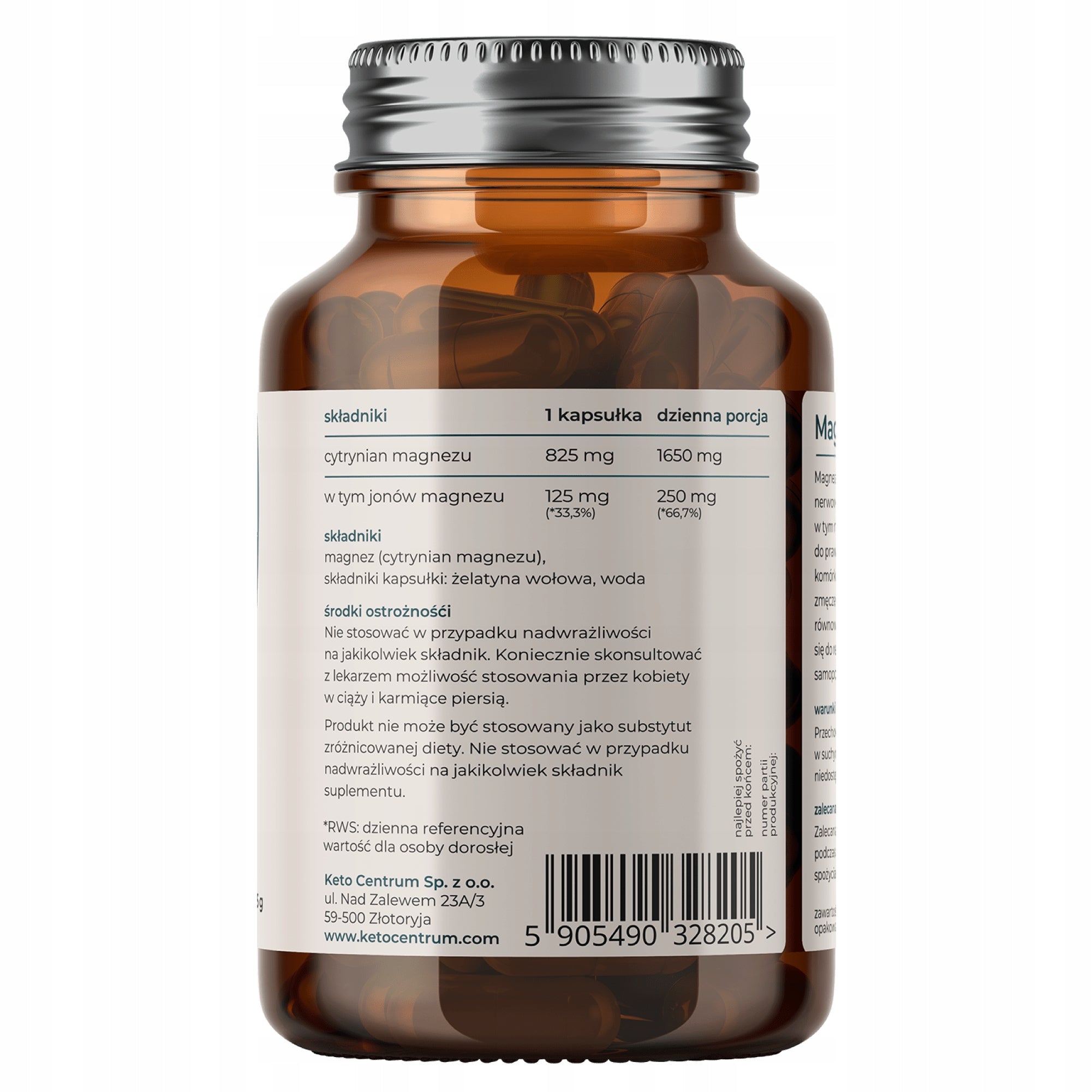 Magnesium highly absorbable 125mg KetoCenter Name other