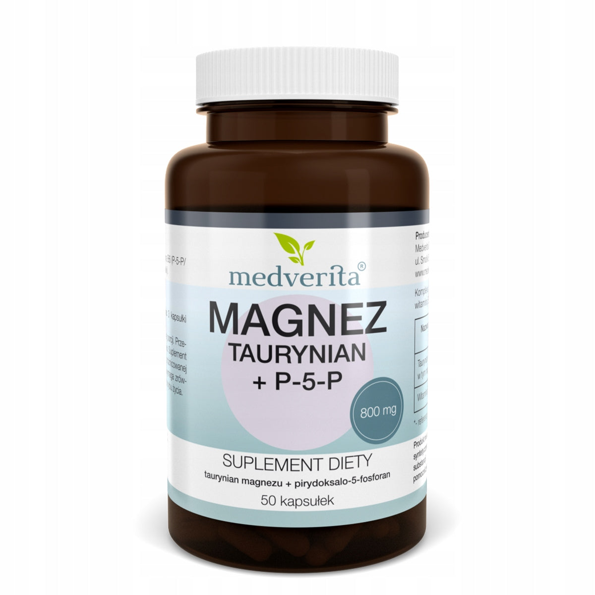 Magnesium taurate + P-5-P - Medverita 50 capsules