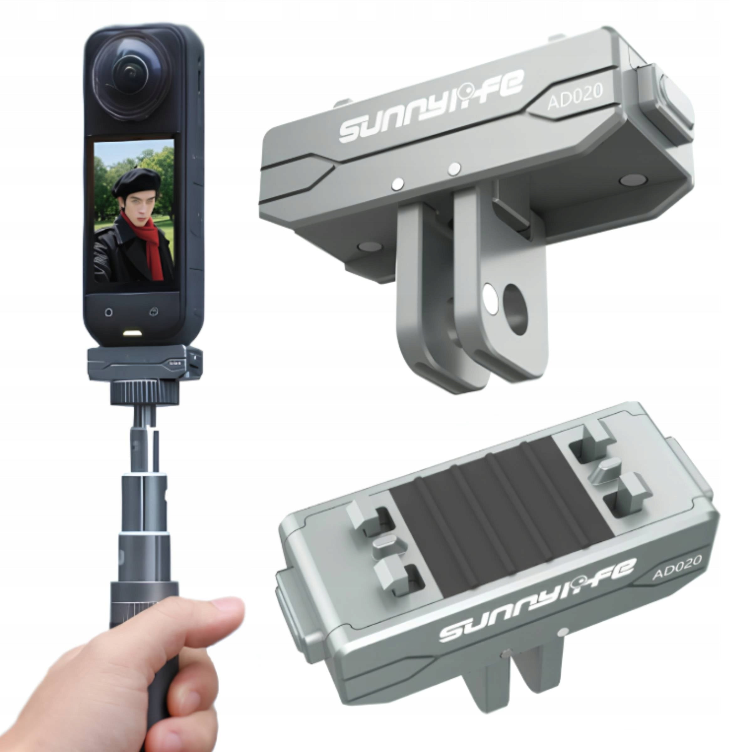 Magnetic 1/4 GoPro Quick Mount Adapter for Insta360 X5 Ace Pro 2 1 Model TYP GOPRO do Insta360 X5 Ace Pro 2 1