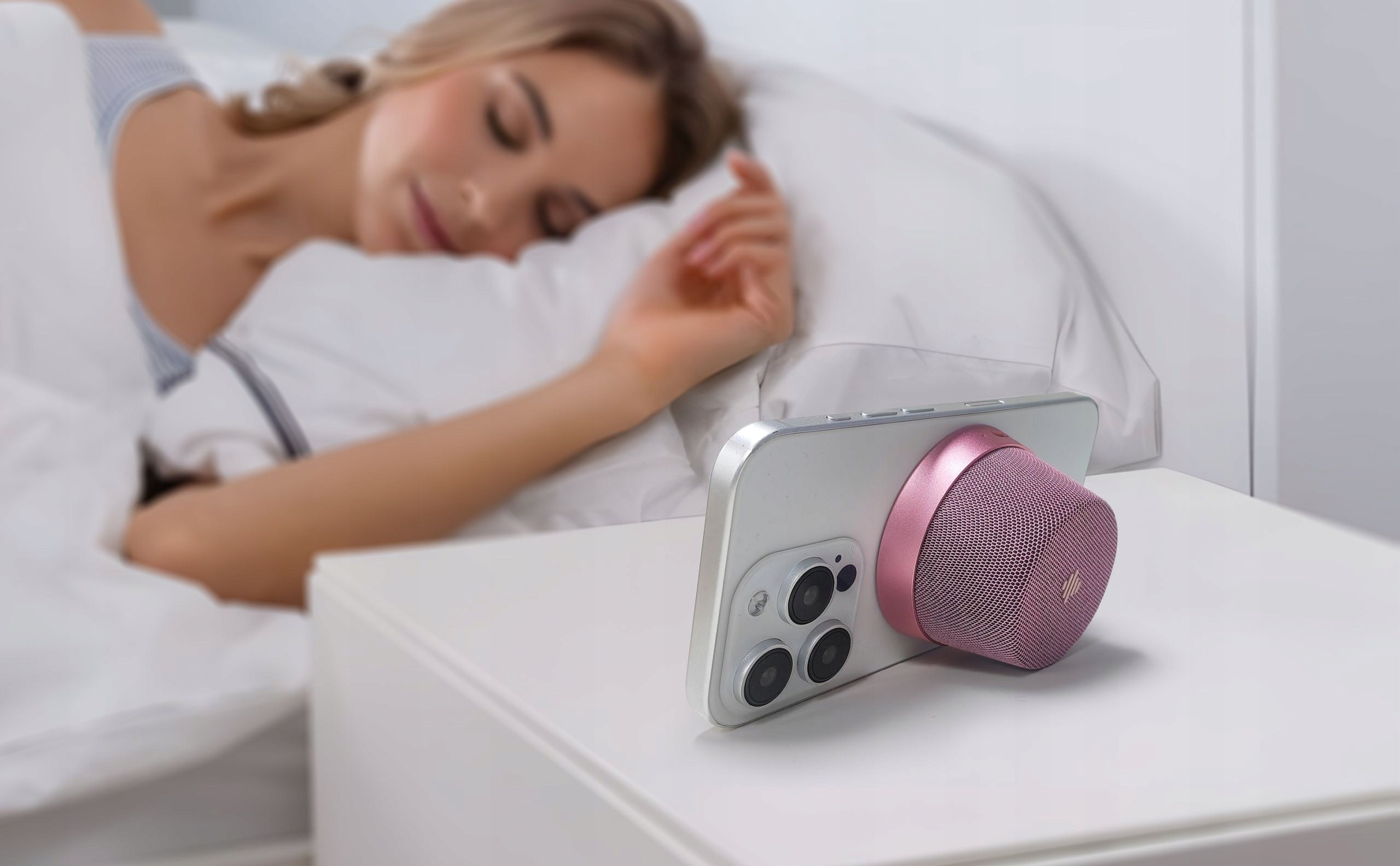 Magnetic Bluetooth Speaker with MagSafe Miatone Magboom Mini IPX6 Pink Packaging status original