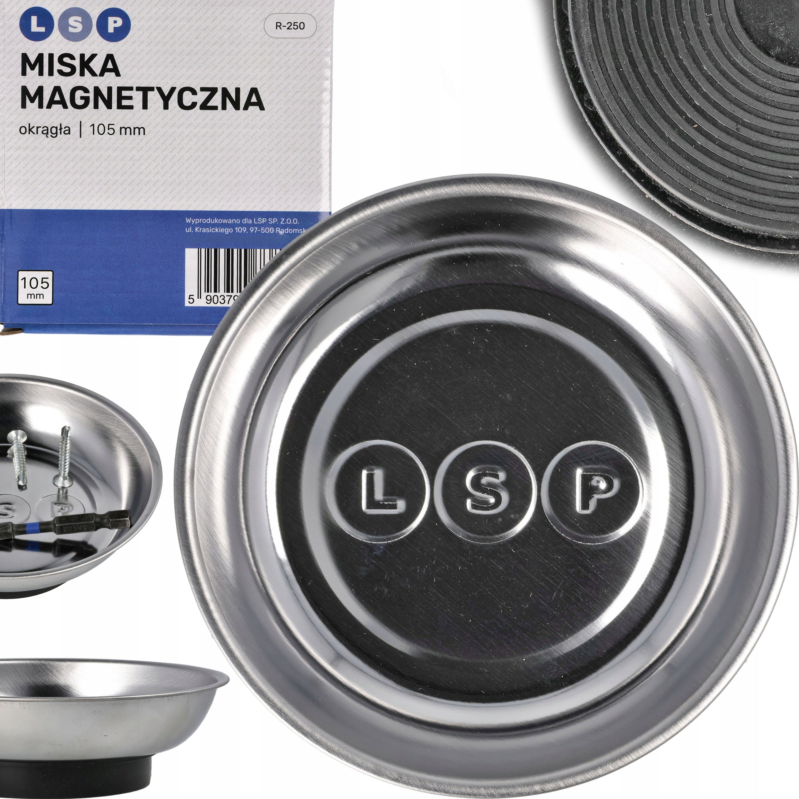 Magnetic Bowl Workshop 105mm Container Screw Organizer Inox Strong
