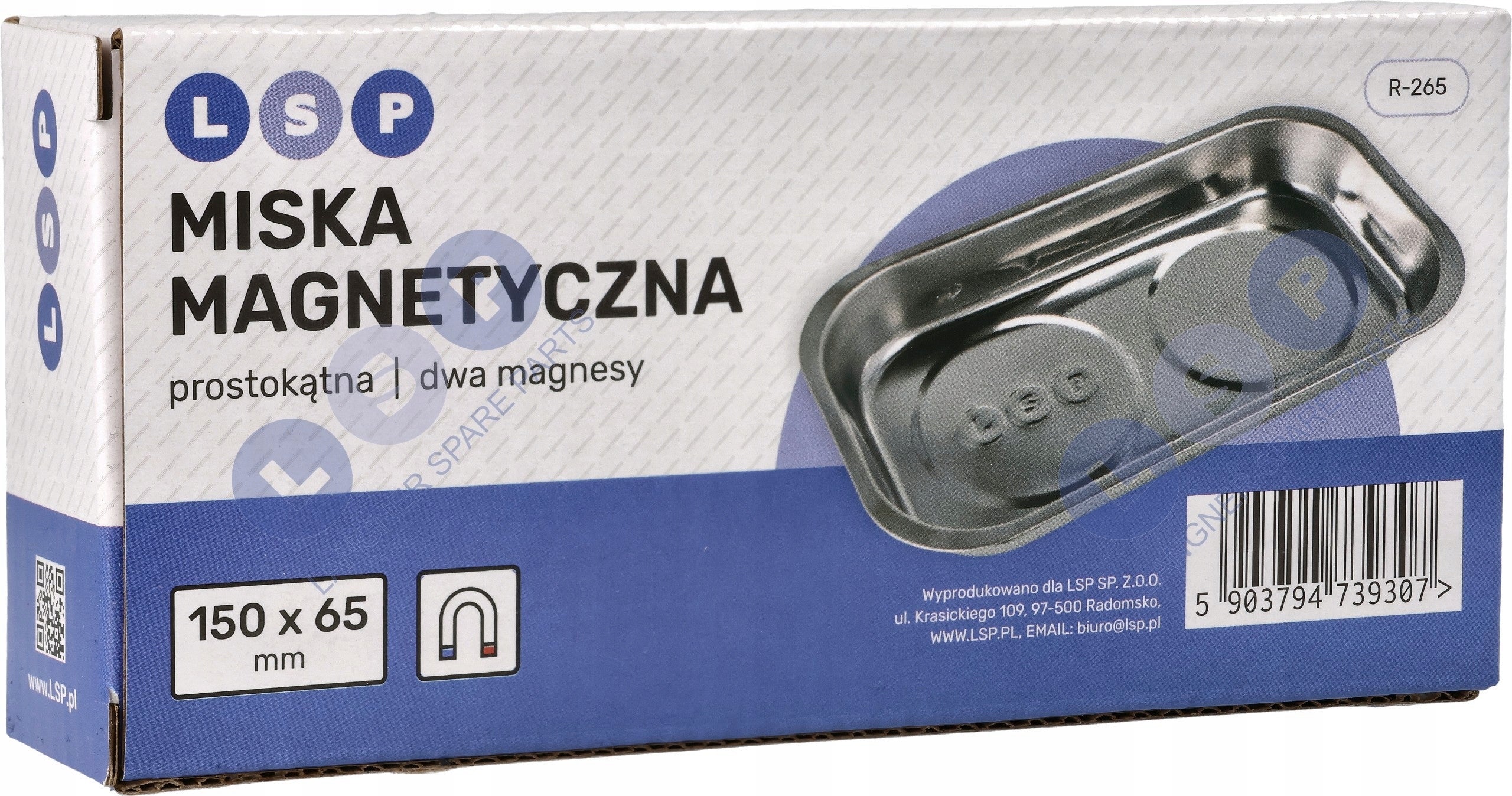 Magnetic Bowl Workshop 150x65mm Two Magnets Screw Container Inox Packaging status original