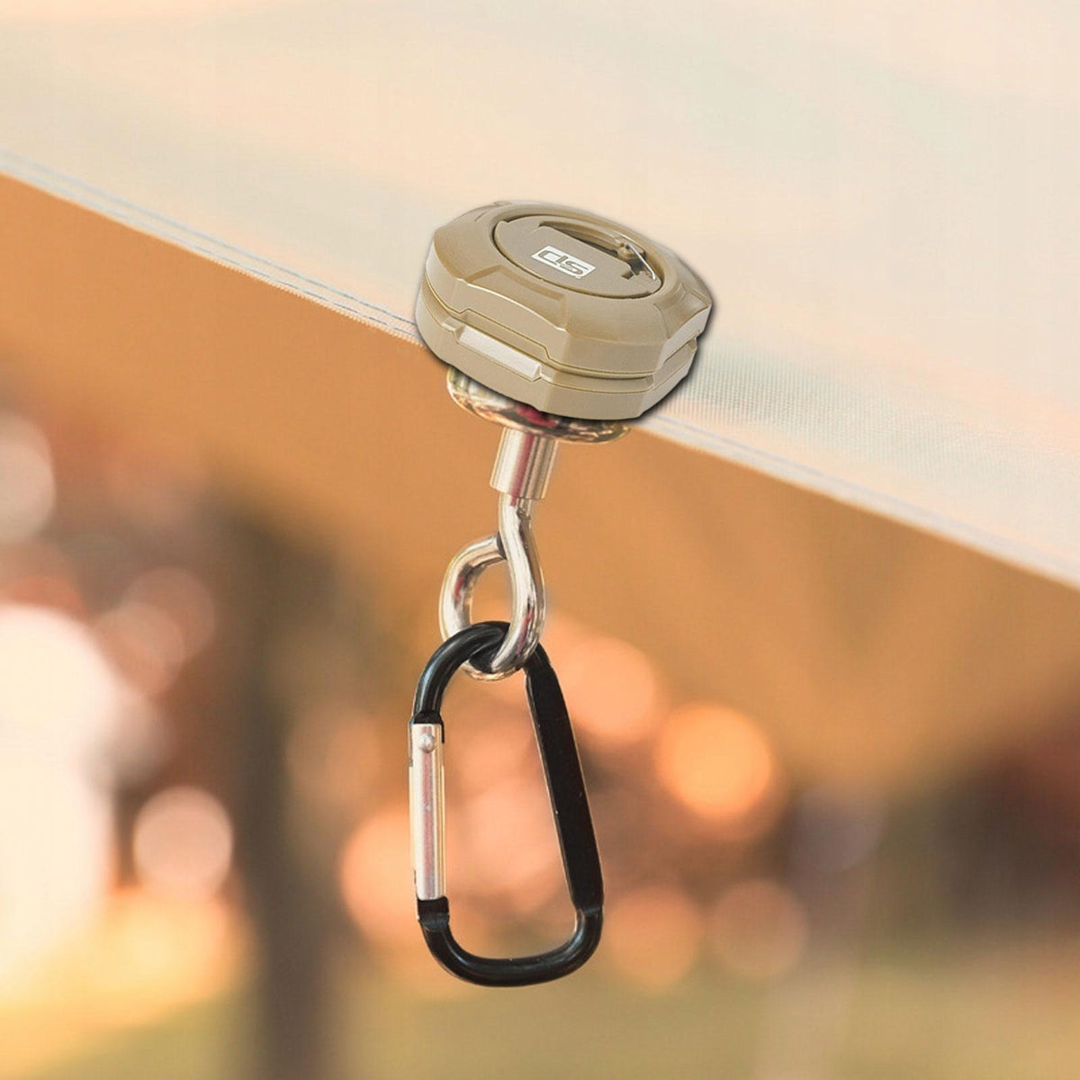 Magnetic Hook for Canopy Equipment Versatile Compact Lightweight Khaki