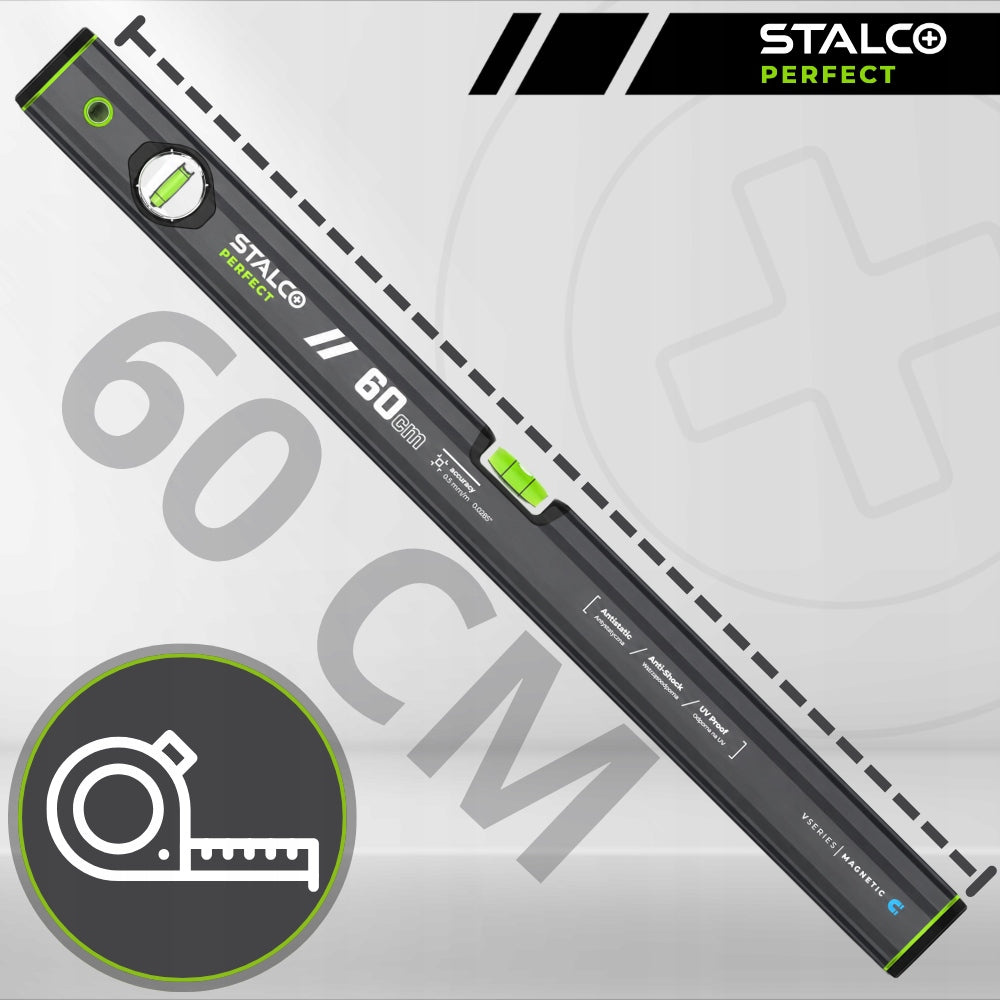 Magnetic Level 60 cm Aluminum Level Stalco Perfect Vseries Manufacturer code S010265532