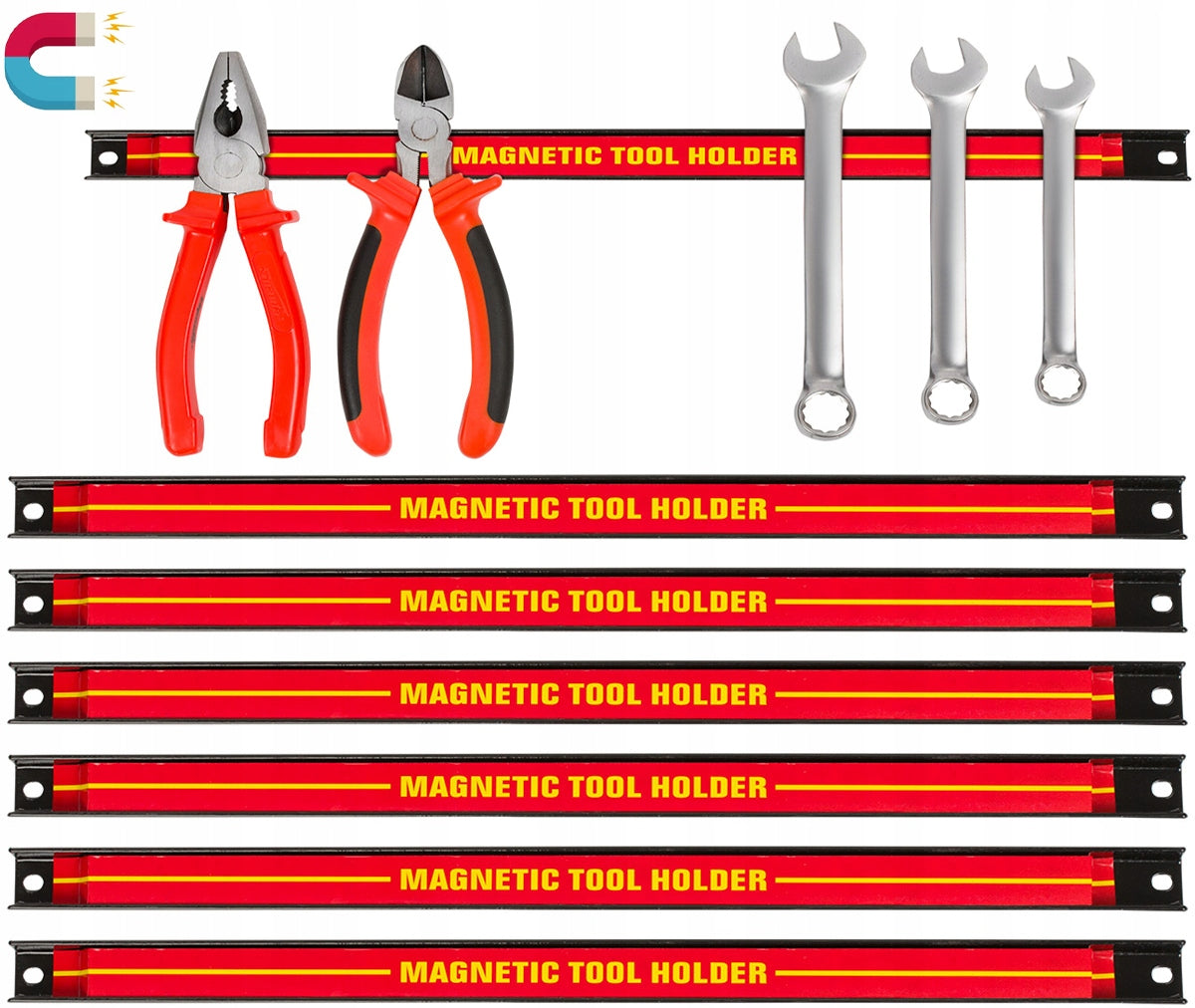 Magnetic Strip Magnetic Strips for Tools 6 Pieces Length 46 cm