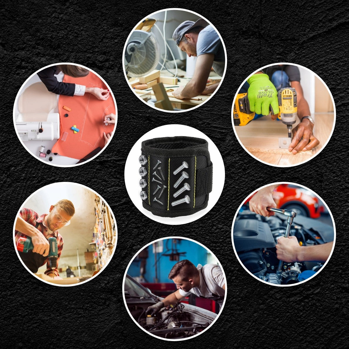 Magnetic Tool Band Wrist Toolbox Screw Magnet Brand no brand