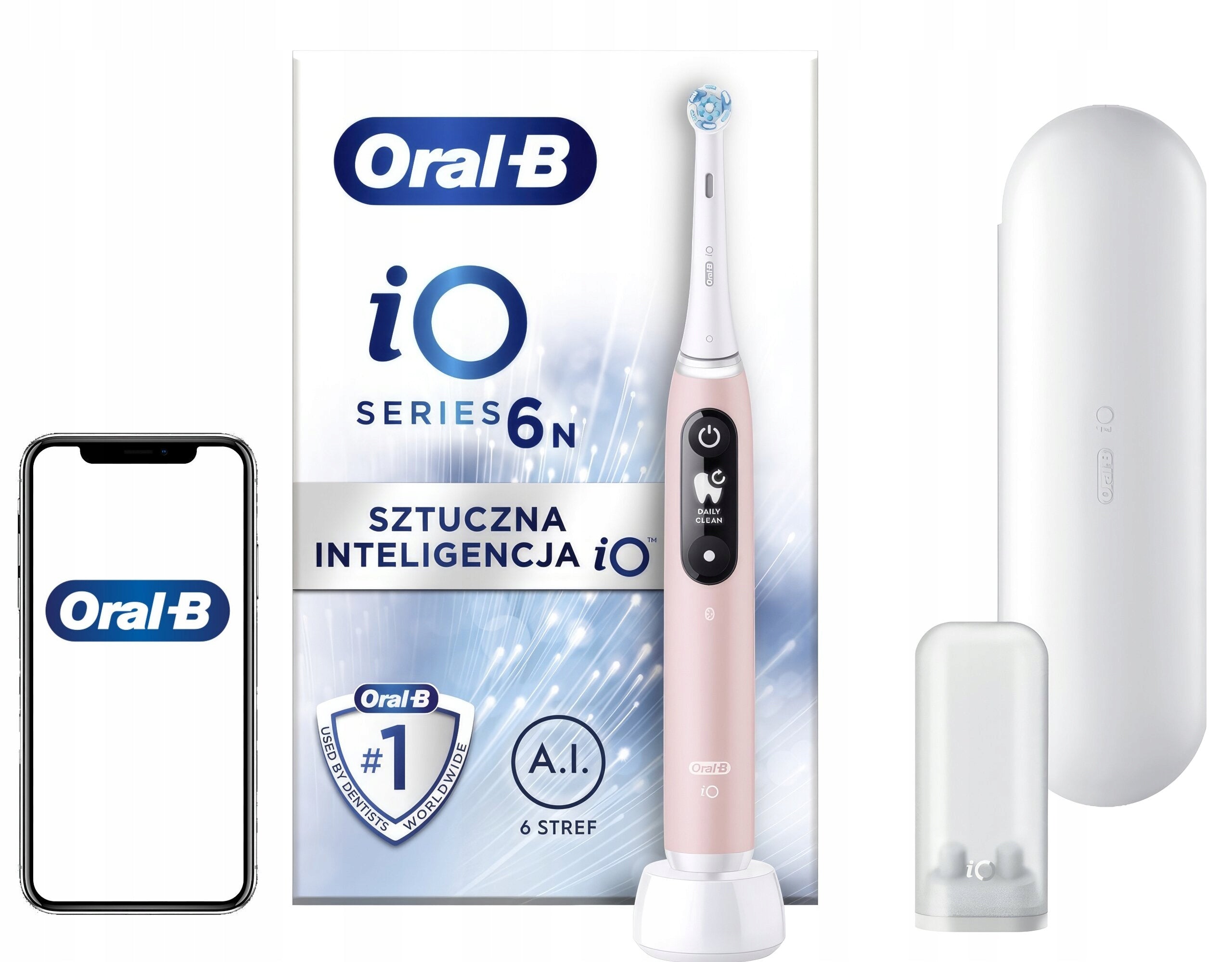 Magnetic Toothbrush Oral-B iO Series 6 Pink Rechargeable Pink
