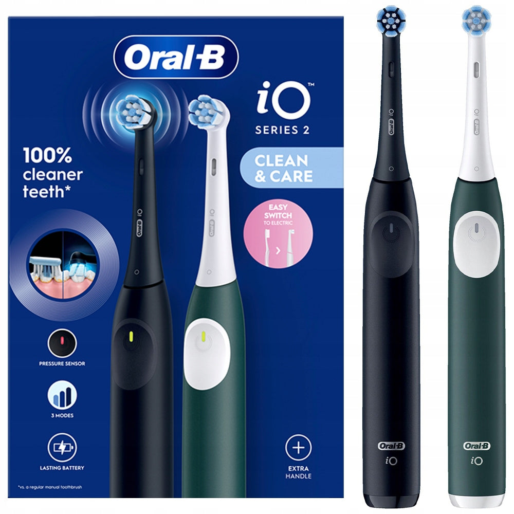 Magnetic Toothbrushes Oral-B iO Series 2 Two Pack Black and Green