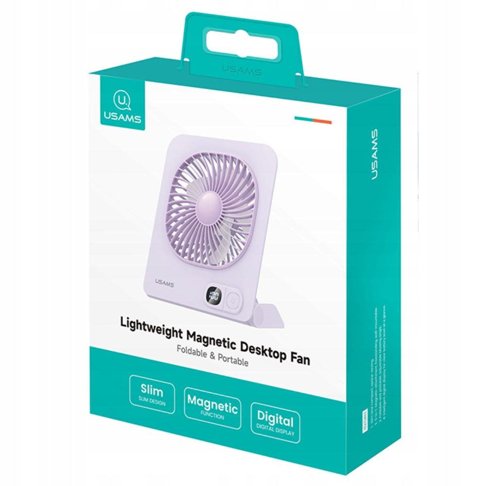 Magnetic desk fan USAMS purple Model ZB363