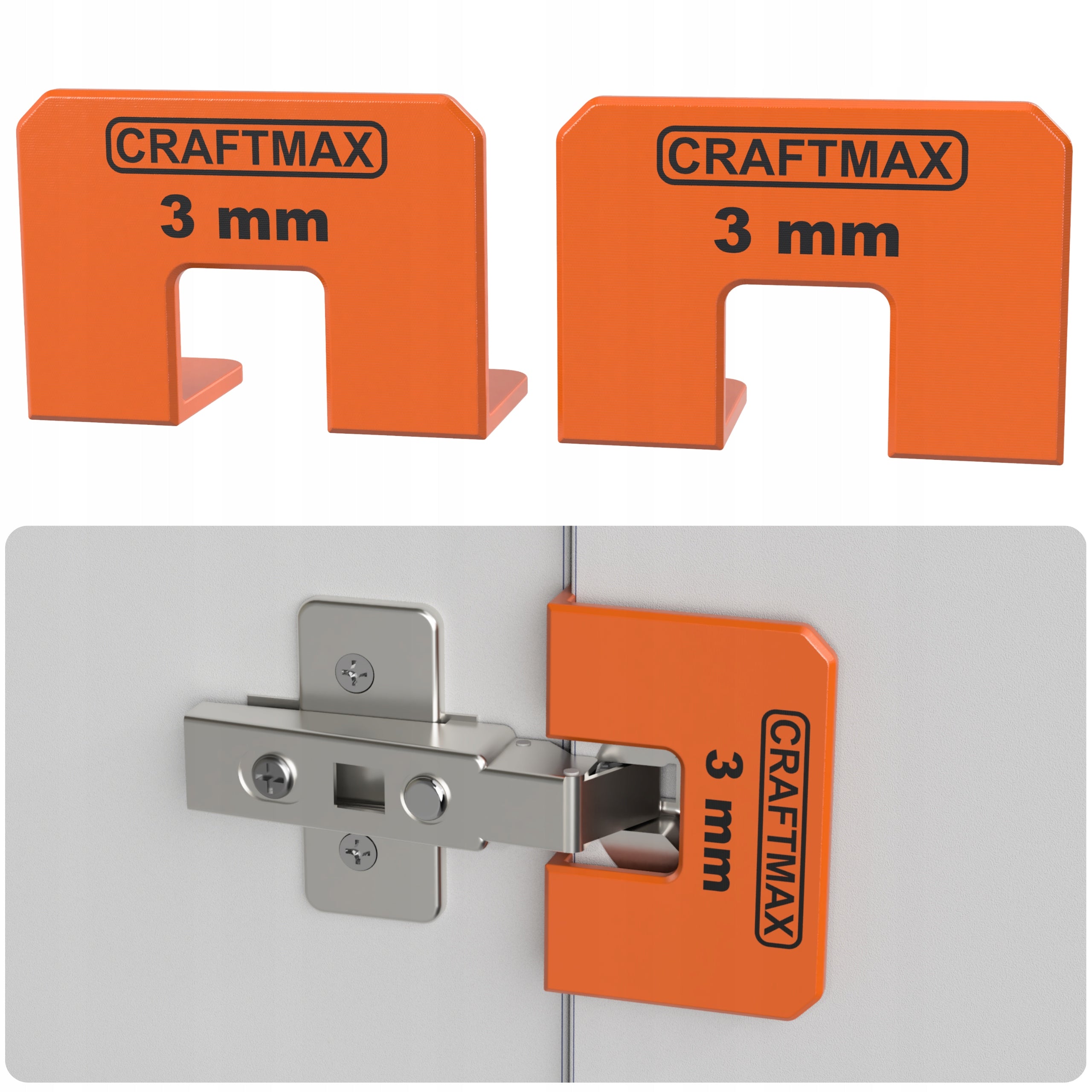 Magnetic fitting template for furniture fronts with hinges 3 mm | 2 pcs.