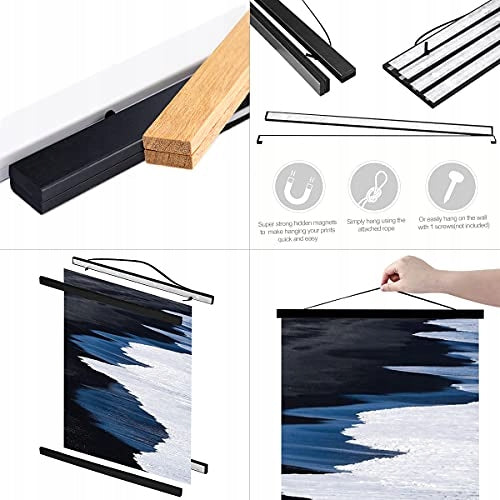 Magnetic poster hangers 56 cm wooden set of 5 Manufacturer code B08Y8VPHY9