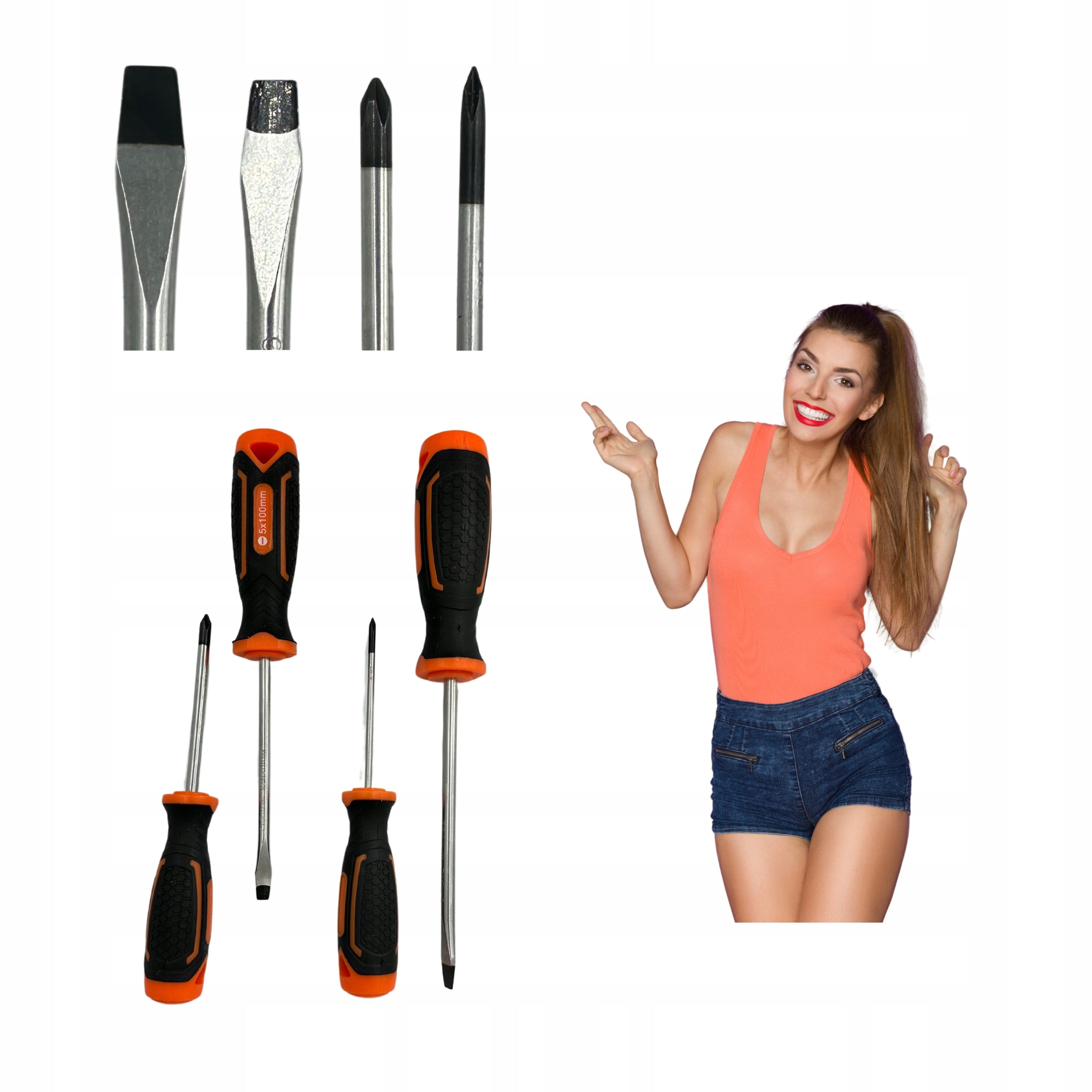 Magnetic screwdriver set 4 elements set Manufacturer code ZS4
