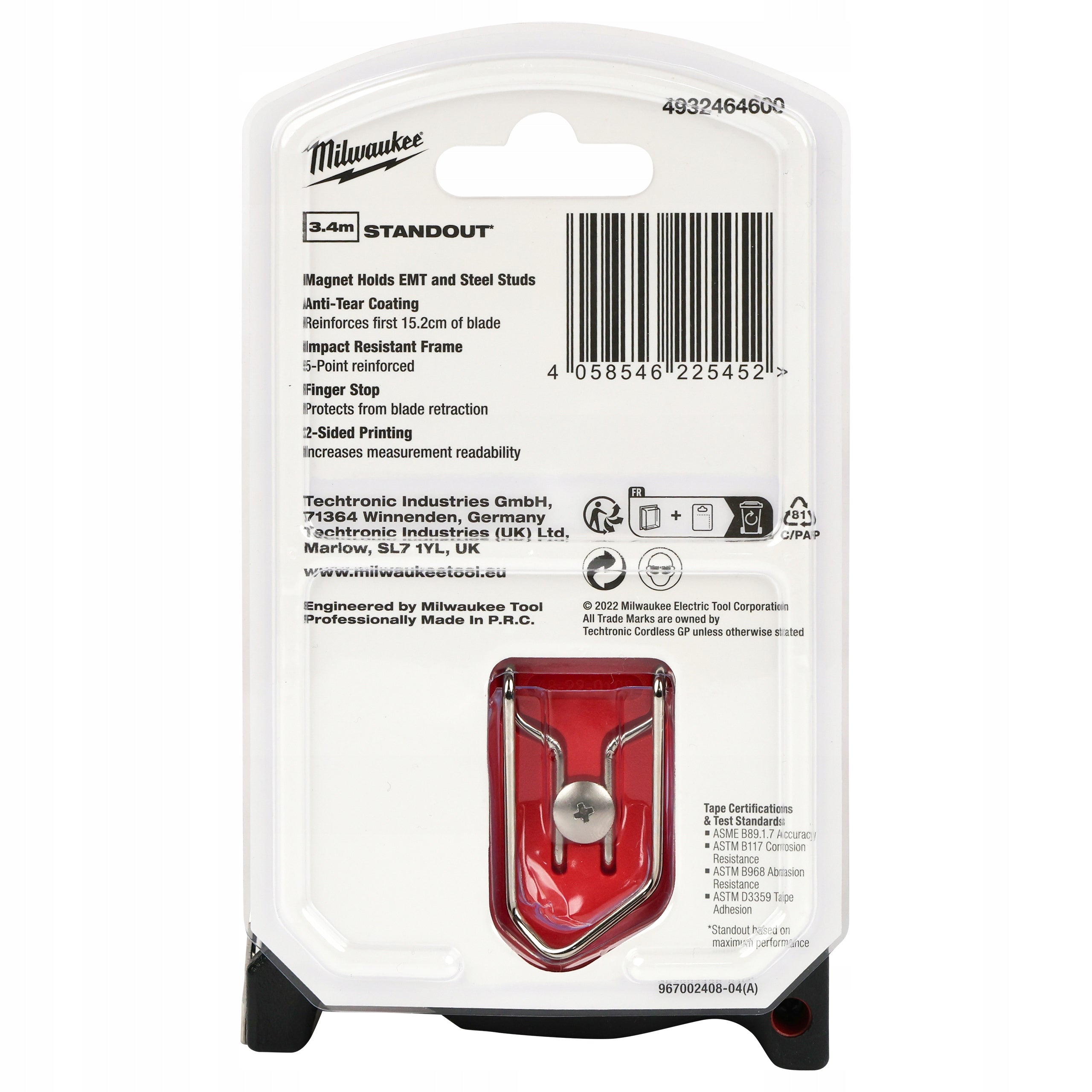 Magnetic tape 8m Milwaukee Premium meter construction measure magnet Brand Milwaukee