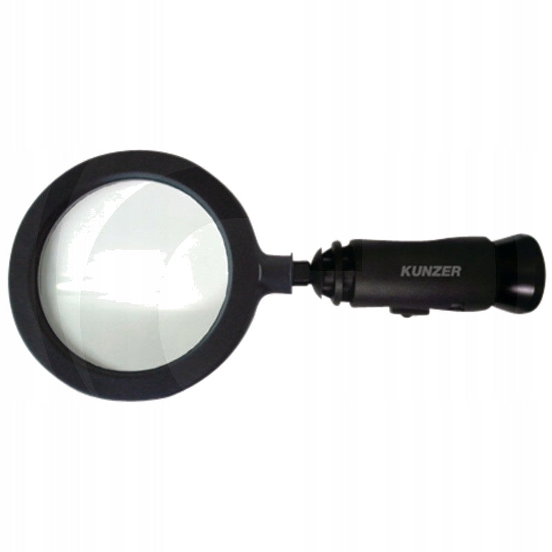 Magnifier with large field of view and 14 LEDs