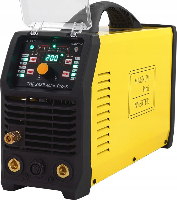 Magnum TIG AC DC THF 238 Pro X HF Welder For ALUMINUM 200A 230V Bi LEVEL Packaging status original