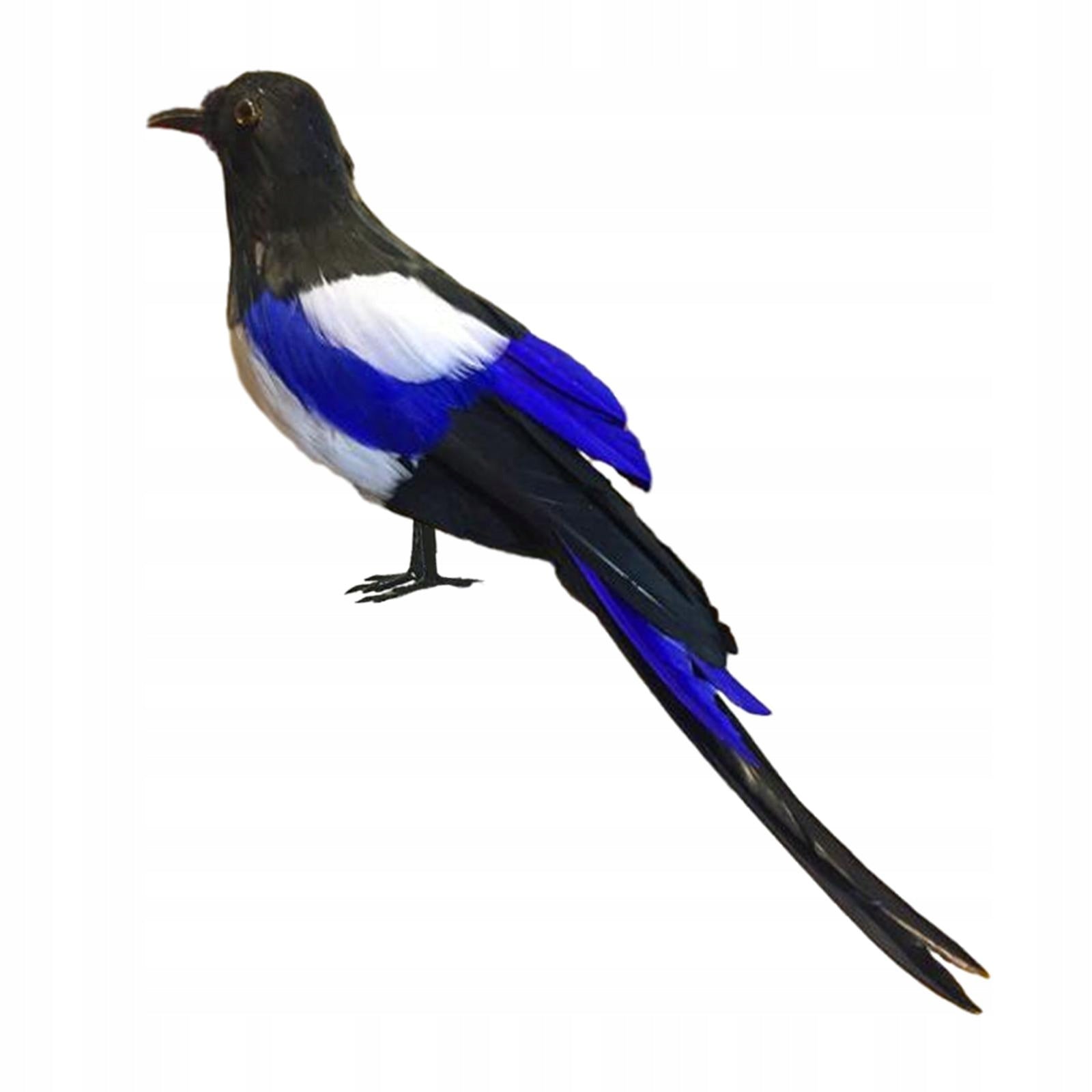 Magpie Simulation Bird Decorative Realistic Crafts Feathered Bird 33cm Manufacturer no brand