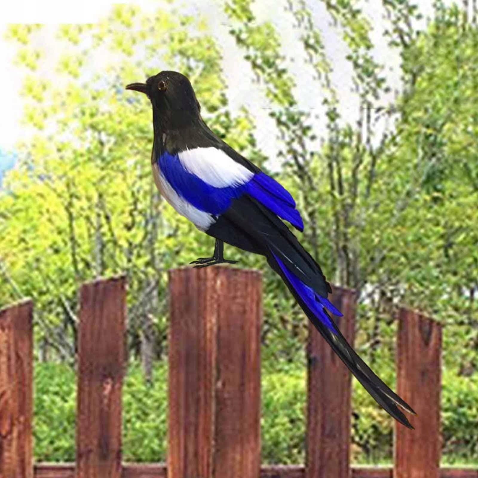 Magpie Simulation Bird Decorative Realistic Crafts Feathered Bird 33cm Product weight with unit packaging 0.076 kg