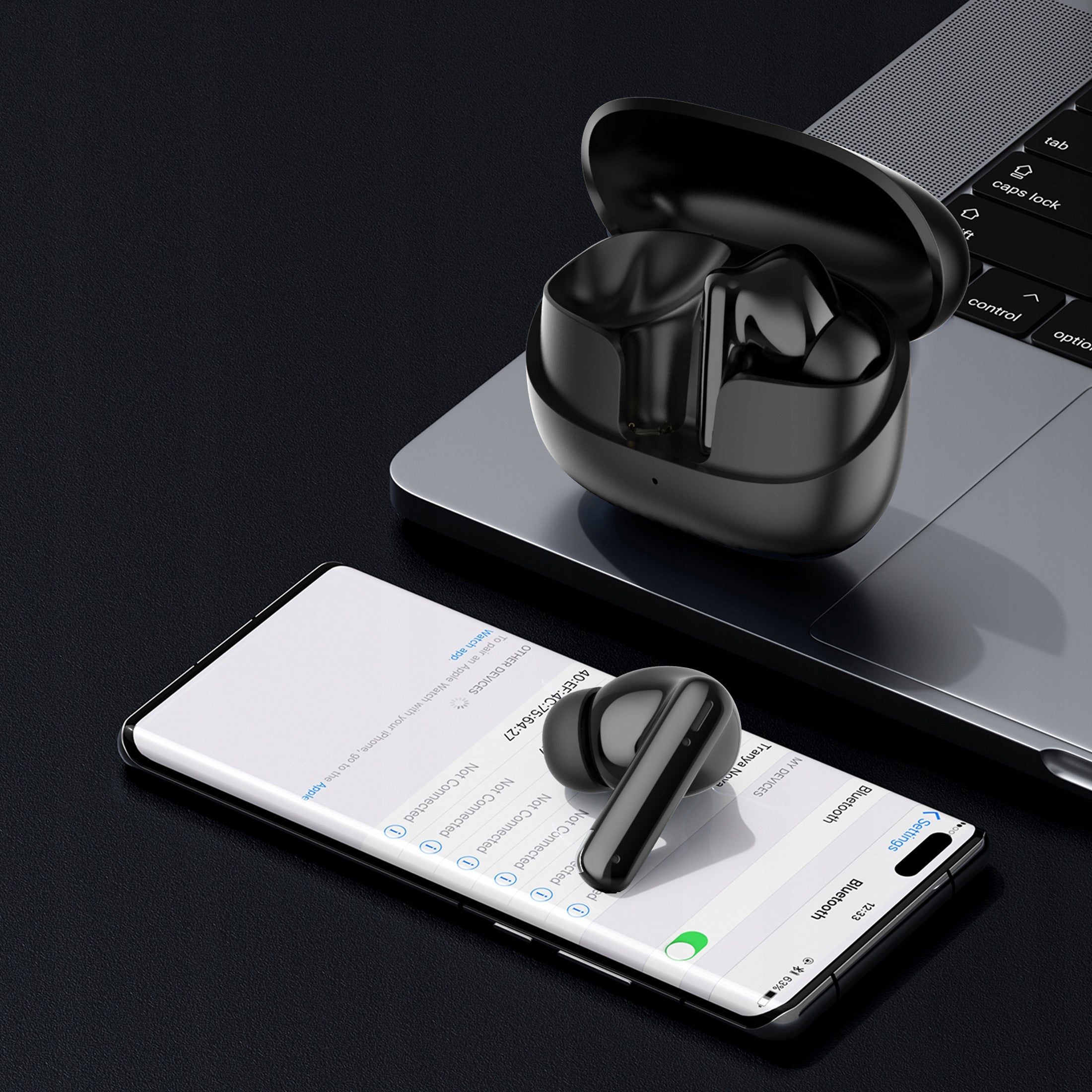 Magtalent TWS True Wireless In-ear Headphones BT Earbuds with Mic Black Packaging status original