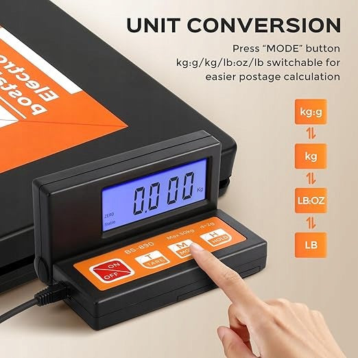 Mail scale 50 kg, 2 g, platform LCD display, 2 power modes