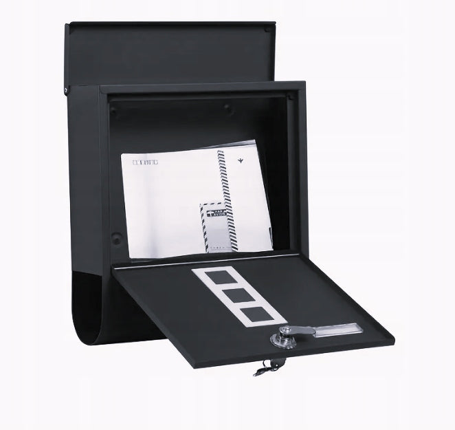 Mailbox for home newspaper Grey, 300x100x340mm steel Manufacturer code Skrzynka hw2210