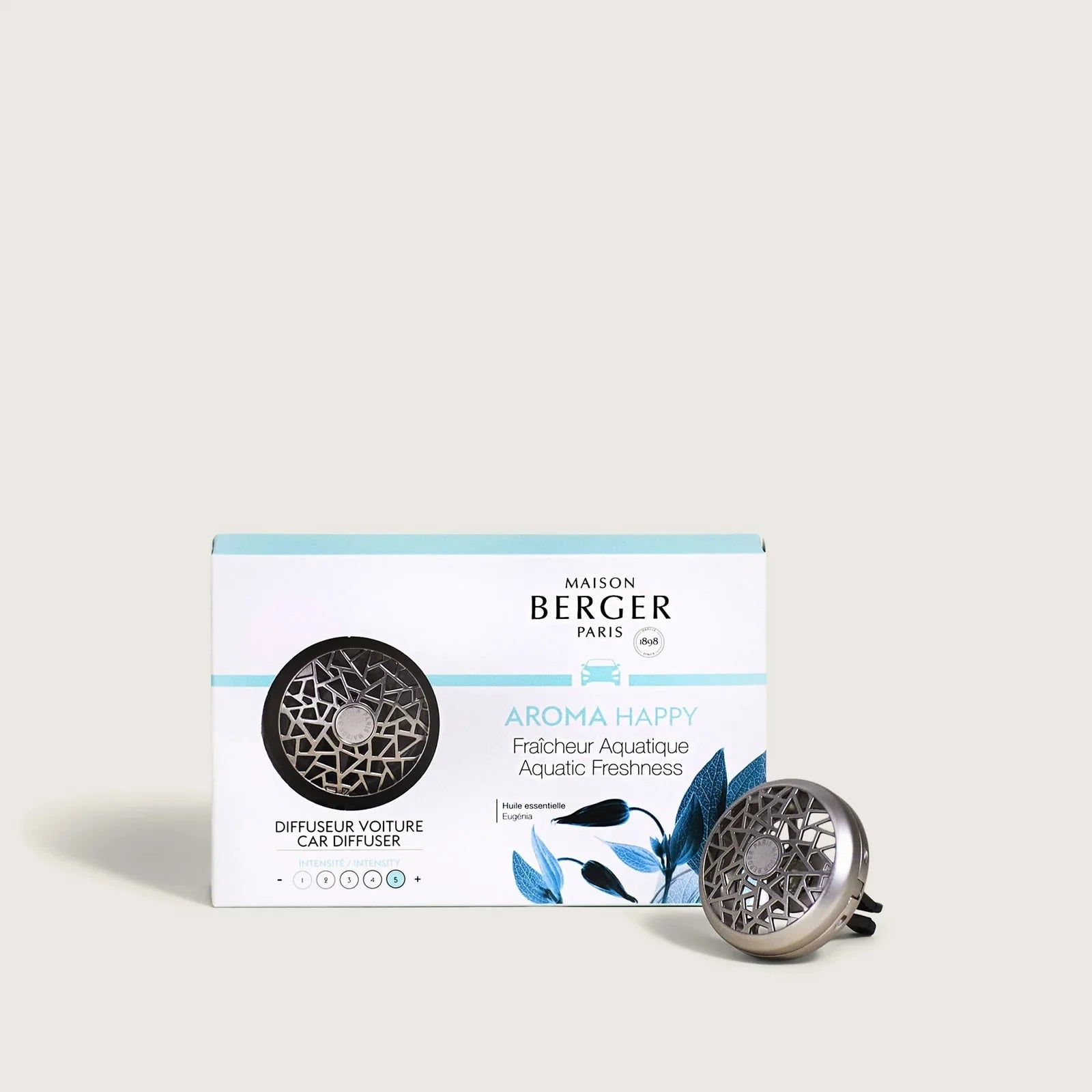 Maison Berger Aroma Happy Car Fragrance with Aquatic Freshness Cartridge Packaging status original