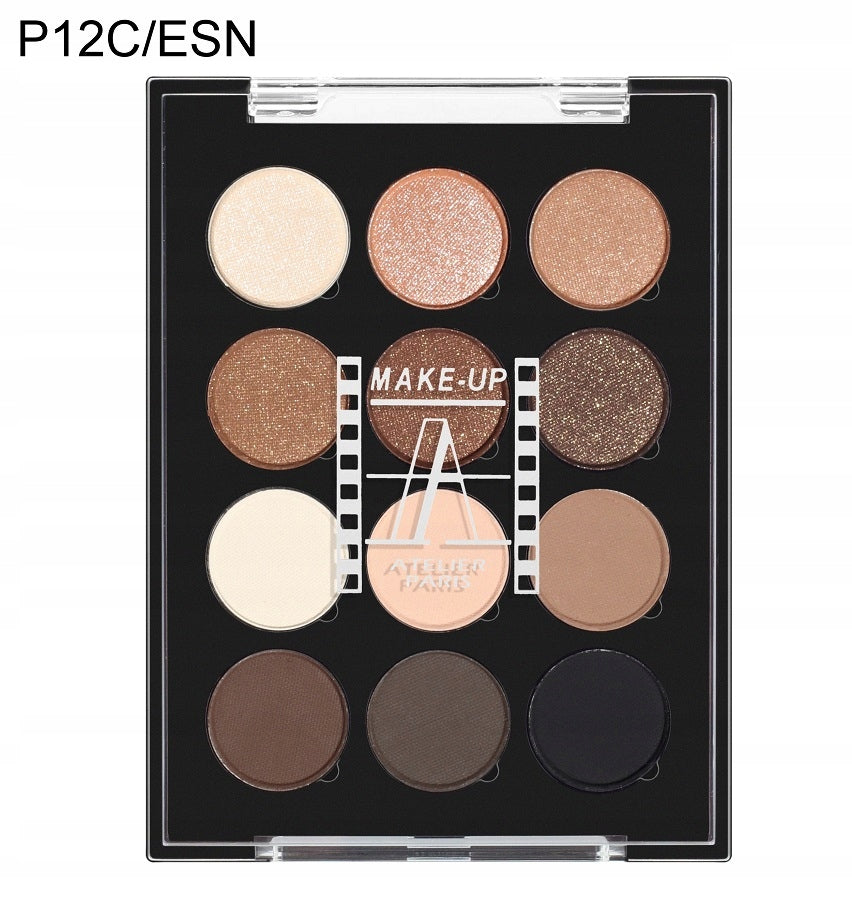 Lidschattenpalette Make-up Atelier Paris, 12 Farben 