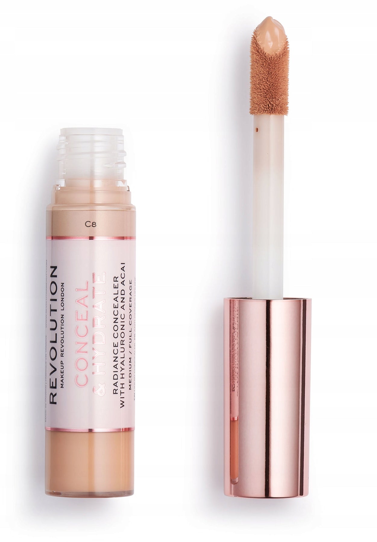 Maskierendes und feuchtigkeitsspendendes Flüssigprodukt Makeup Revolution London Conceal &amp; Hydrate 13 g, C8 