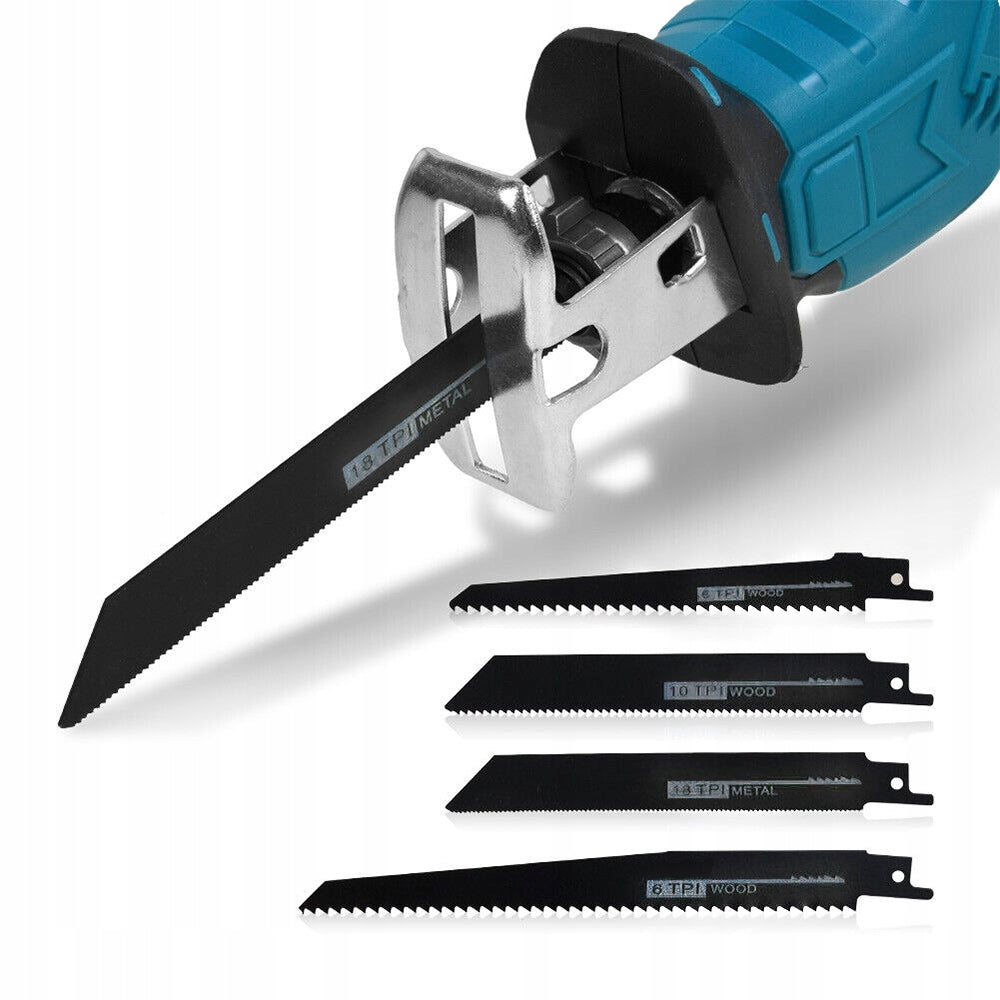 Makita 18V Cordless Reciprocating Saw with 4 Wood Cutting Saw Blade Kind electric