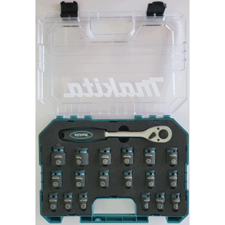 Makita 19-dielna gola sada Impact s račňou 1/2" Packaging status original