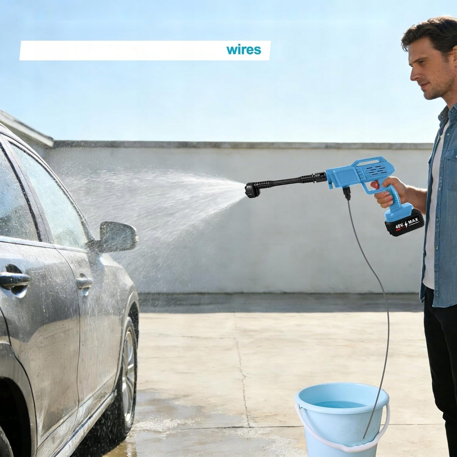Makita Cordless Mobile Washer 45 Bar 2x20Ah Nozzle 6in1 Hose 5m Operating pressure 34.47 bar