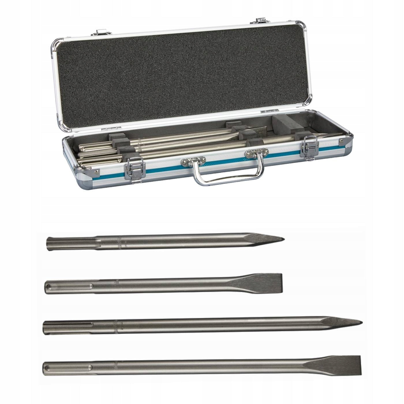 Makita D-42466 SDS Max chisel set 4pcs FOR CONCRETE spike flat suitcase