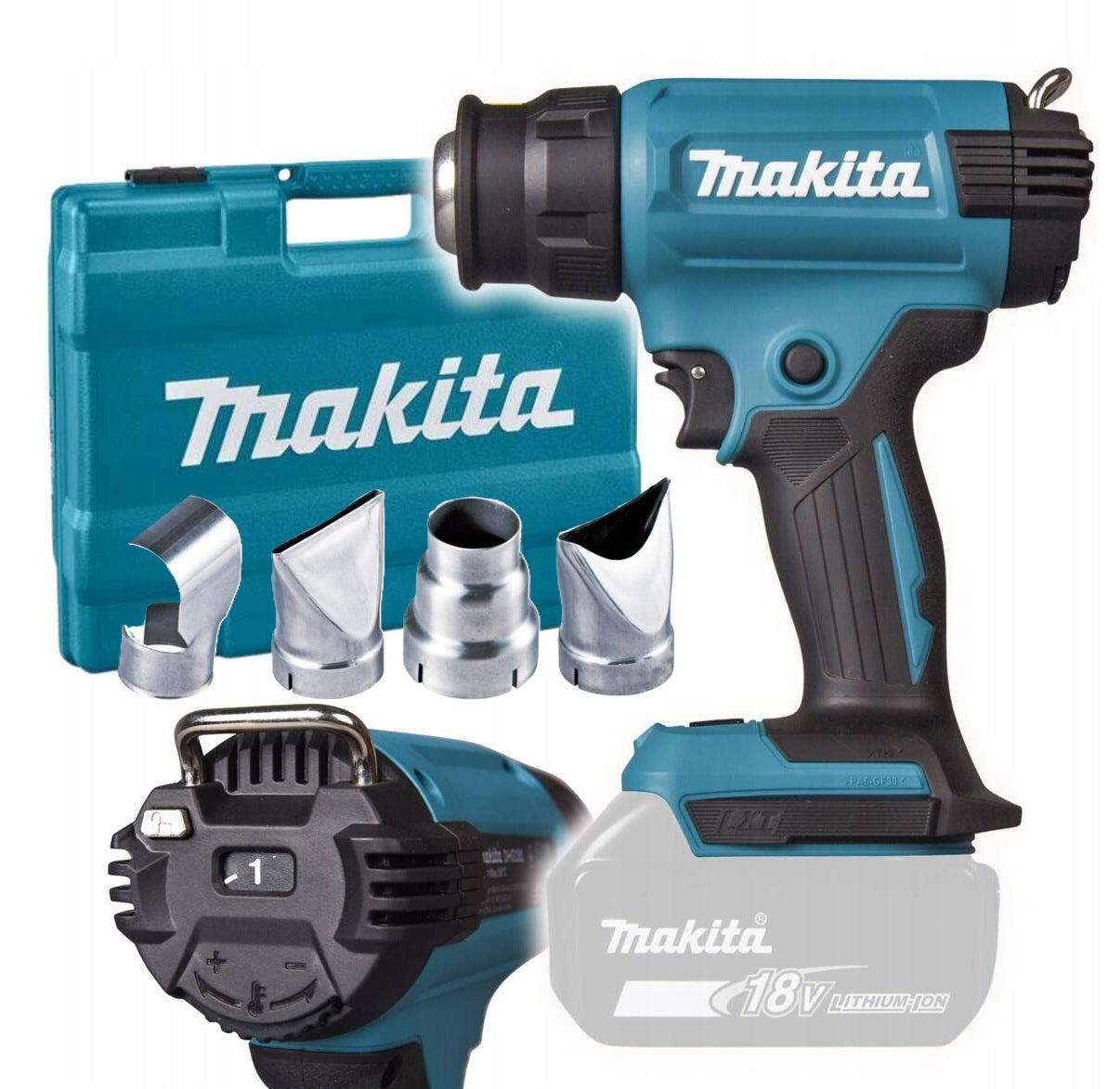 Makita DHG181ZK Heat Gun with Adjustable 150-550°C 18V LXT BODY Wailzka
