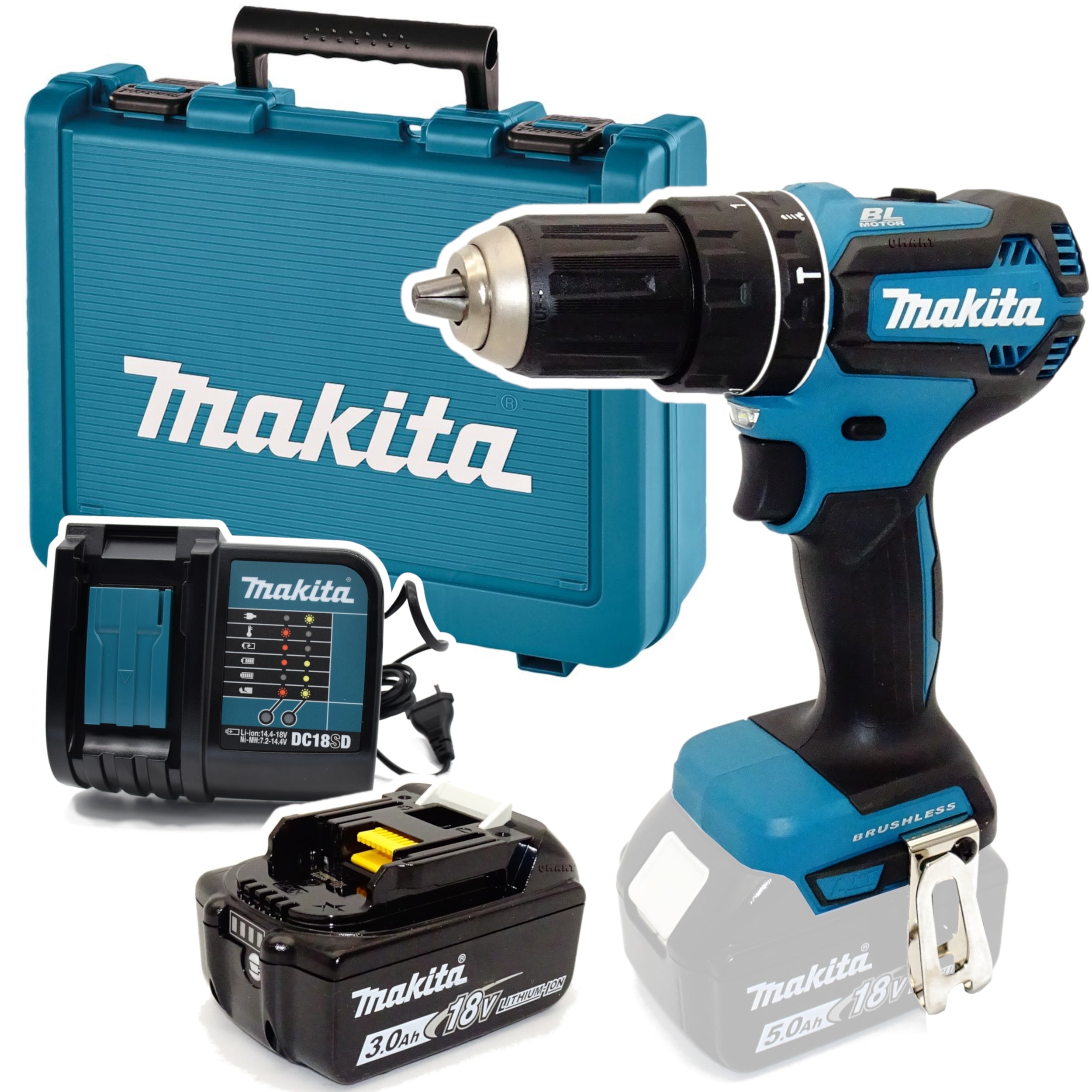 Makita DHP485SF1J Cordless Impact Driver 1x3Ah 18V SUITCASE Set