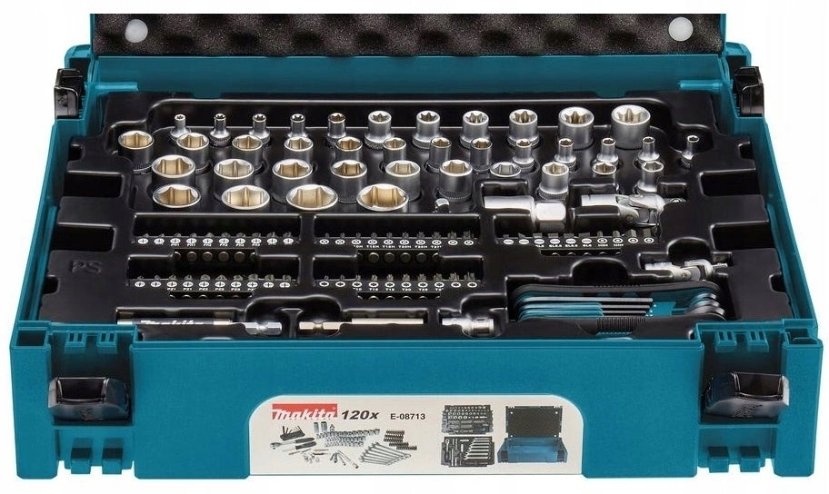Makita E-08713 Hand tool set in case makpac 120 elements Number of items in the set 120