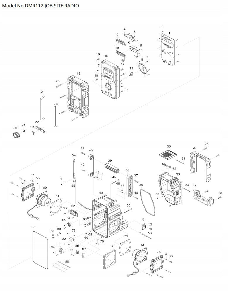 Makita JACK BOARD FOR RADIO DMR112 SE00000675 Manufacturer code SE00000675