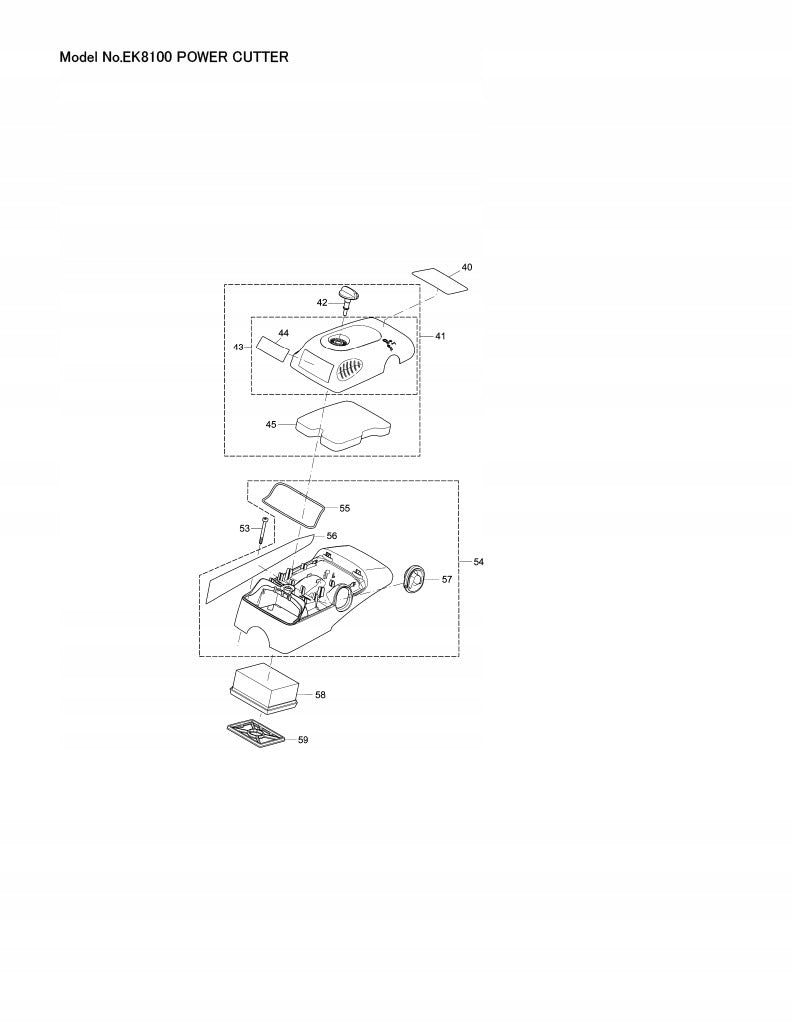Makita filter for cutter EK8100 EK7301 Manufacturer code 957173611 / 197799-7