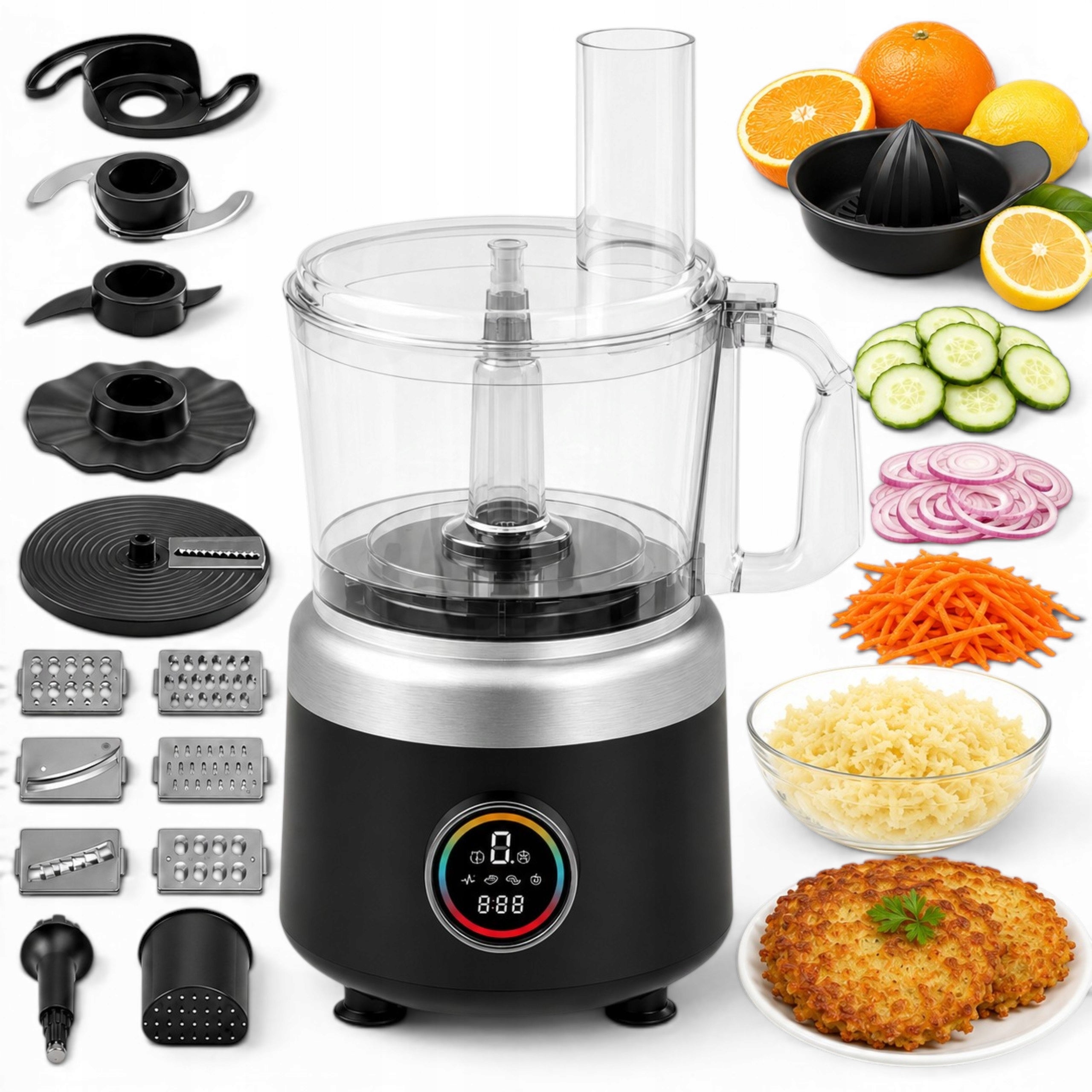 Malakser food processor potato grater pies shredder 1900 W 1,2L