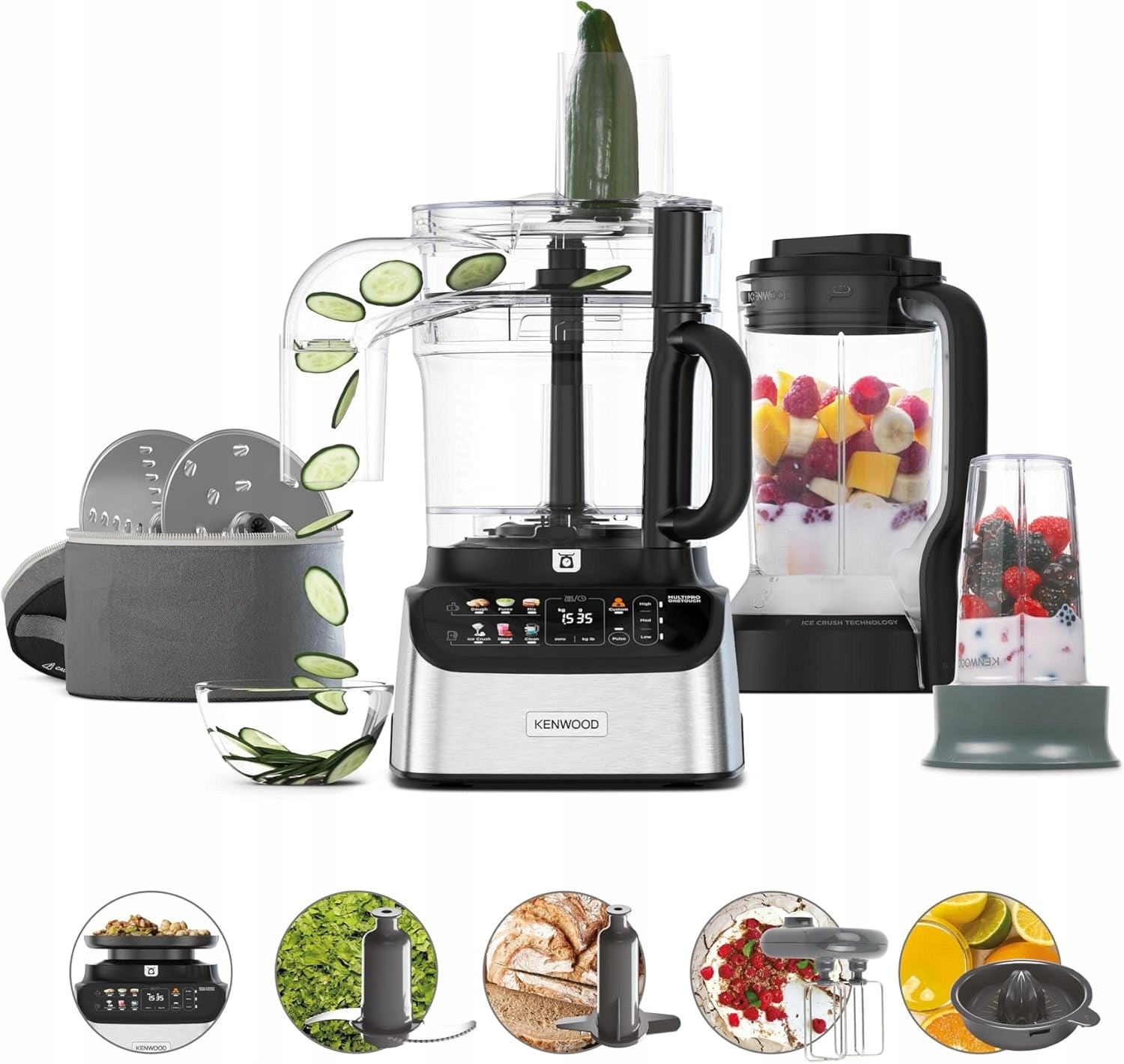 Malakser with blender food processor MultiPro Kenwood FDM73.850SS