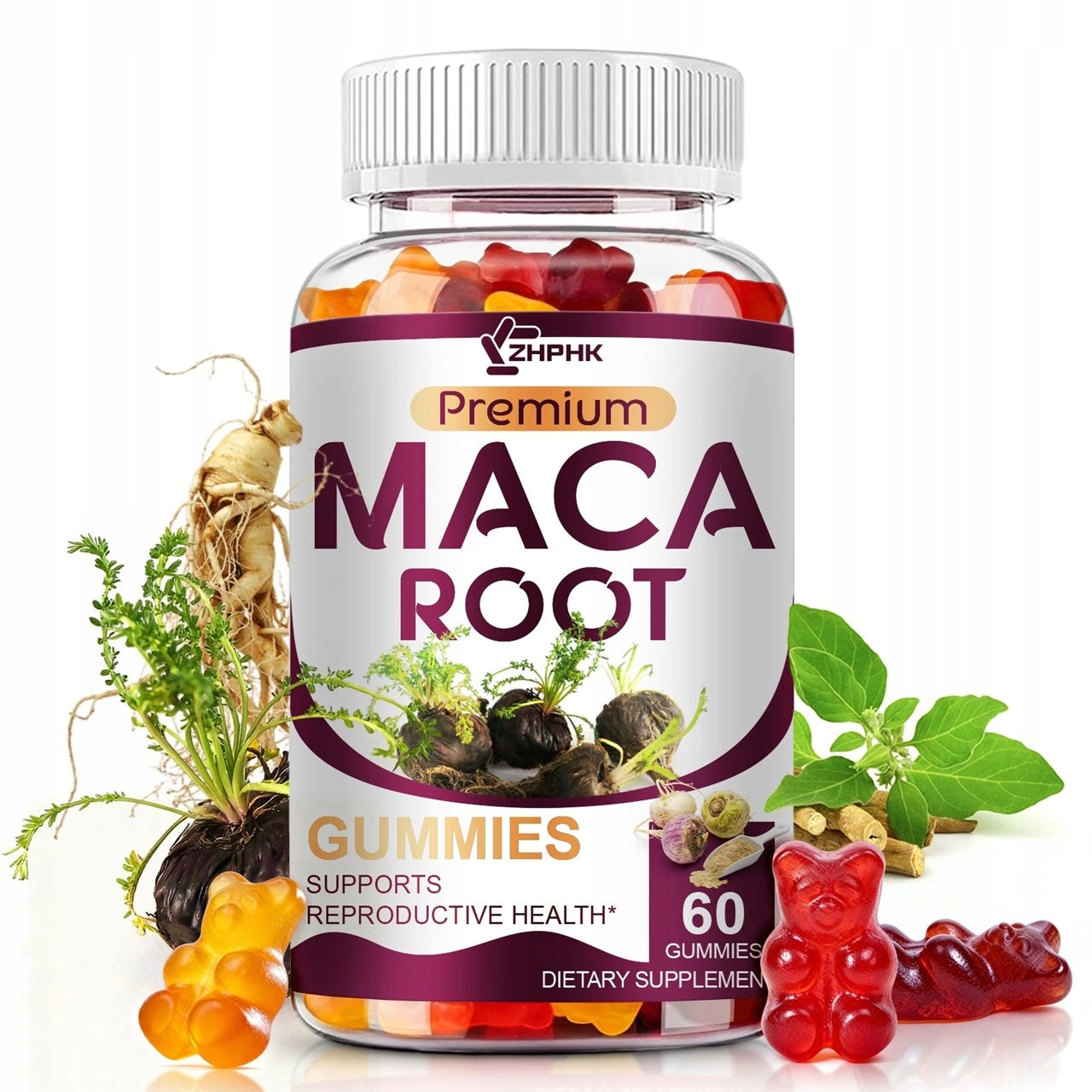 Male libido 60 gummies - maca root, significant support in obwo magnification Packaging status original