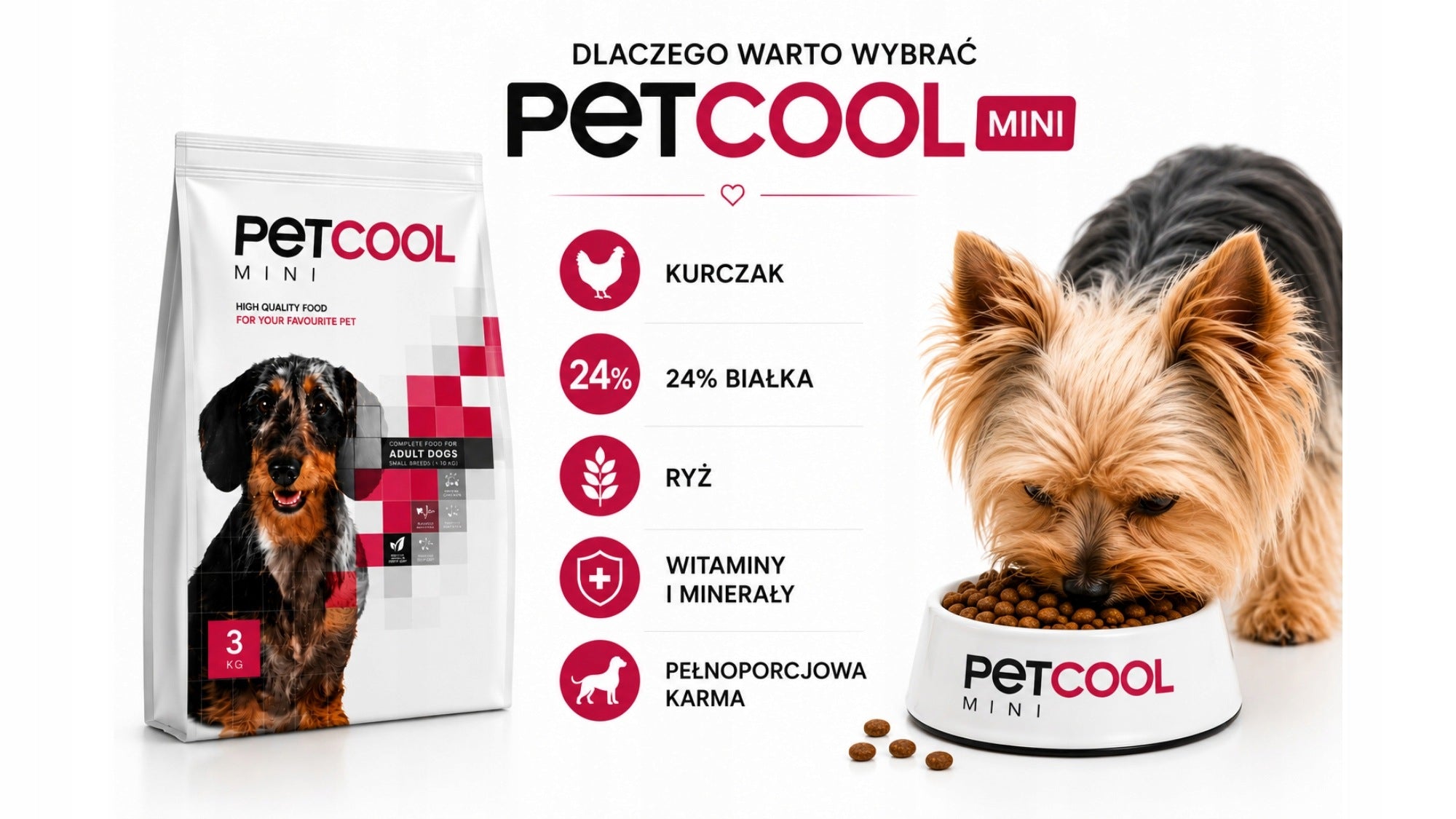 Maltese Small Breed Dog Food PetCool Mini Fine Granule 3kg York Packaging status original