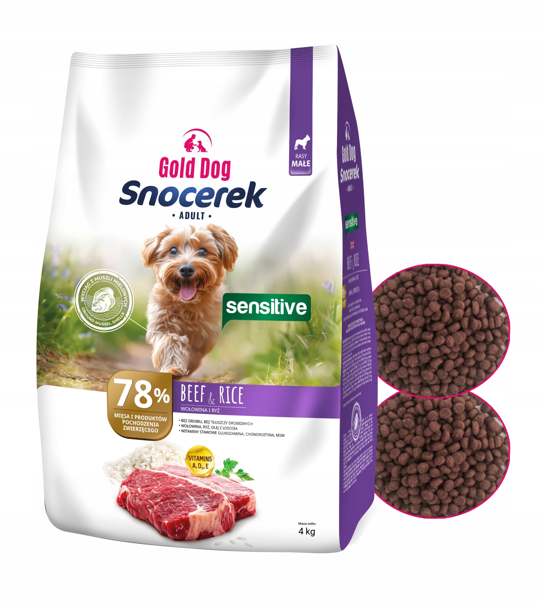 Maltese food Gold Dog Snocerek Sensitive 4kg beef without poultry Manufacturer code 4011290 430206