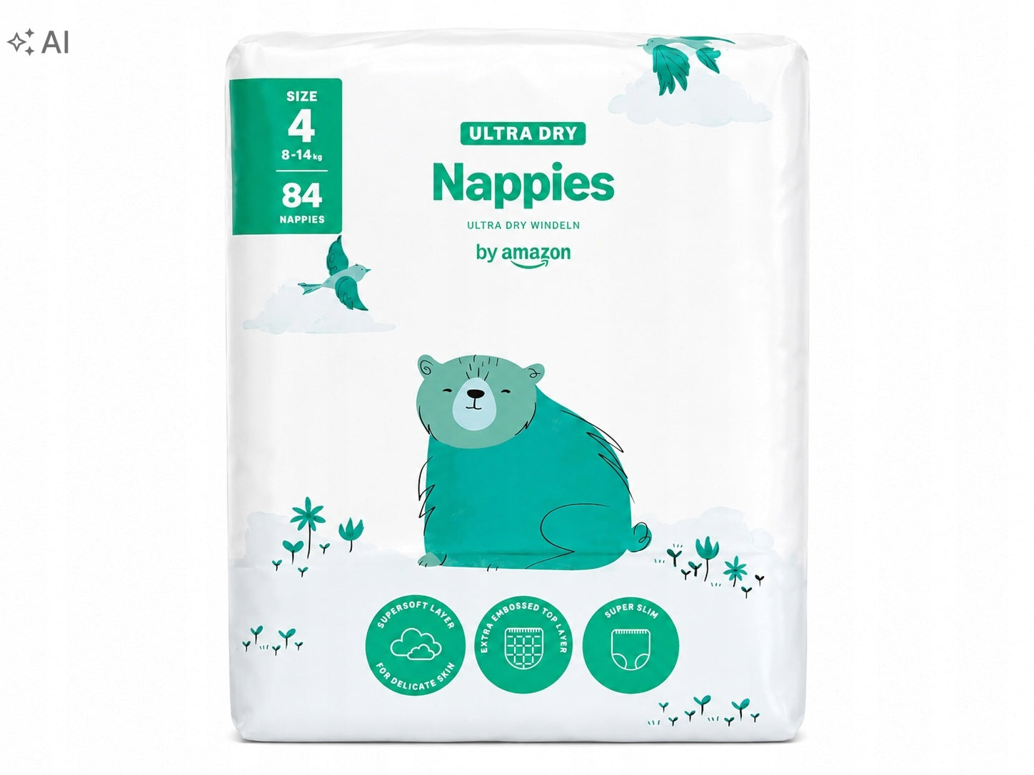 Mama Bear Nappies Ultra Dry Diapers size 4 (8-14kg) 84pcs